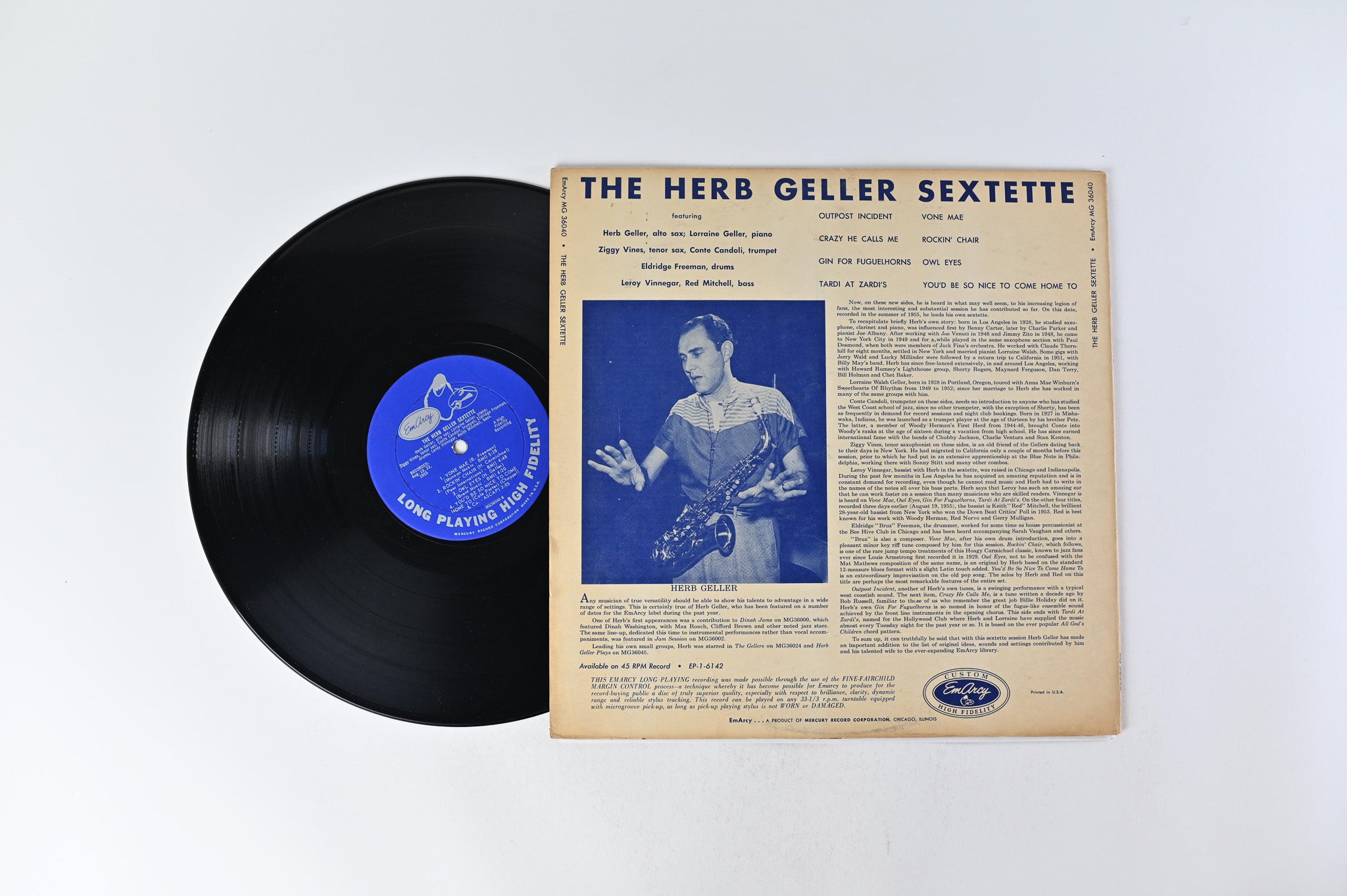 Herb Geller Sextette - The Herb Geller Sextette on EmArcy - Mono DG