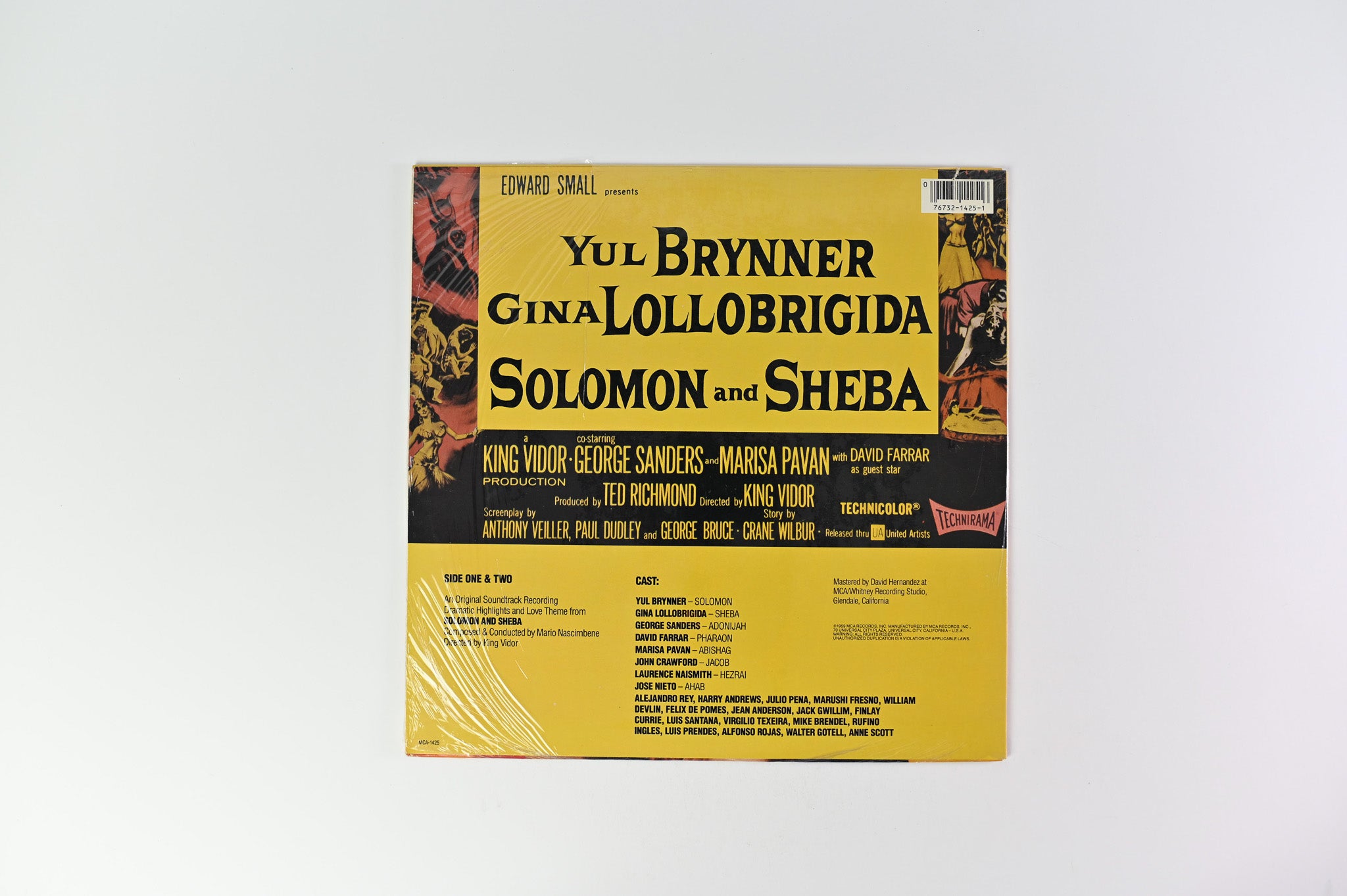 Mario Nascimbene - Solomon And Sheba (An Original Soundtrack Recording) on MCA Records Sealed