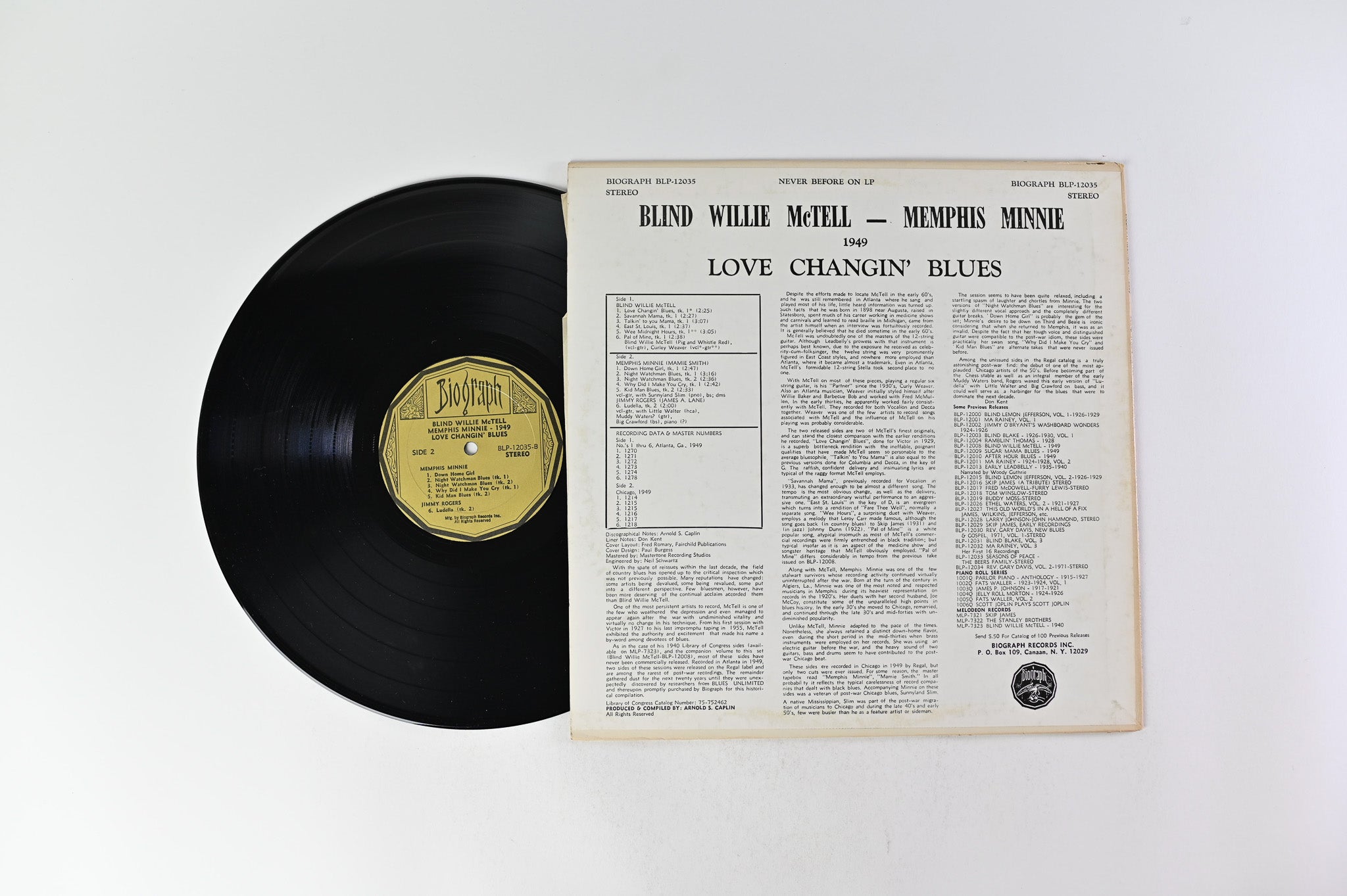 Blind Willie McTell - Love Changin' Blues on Biograph