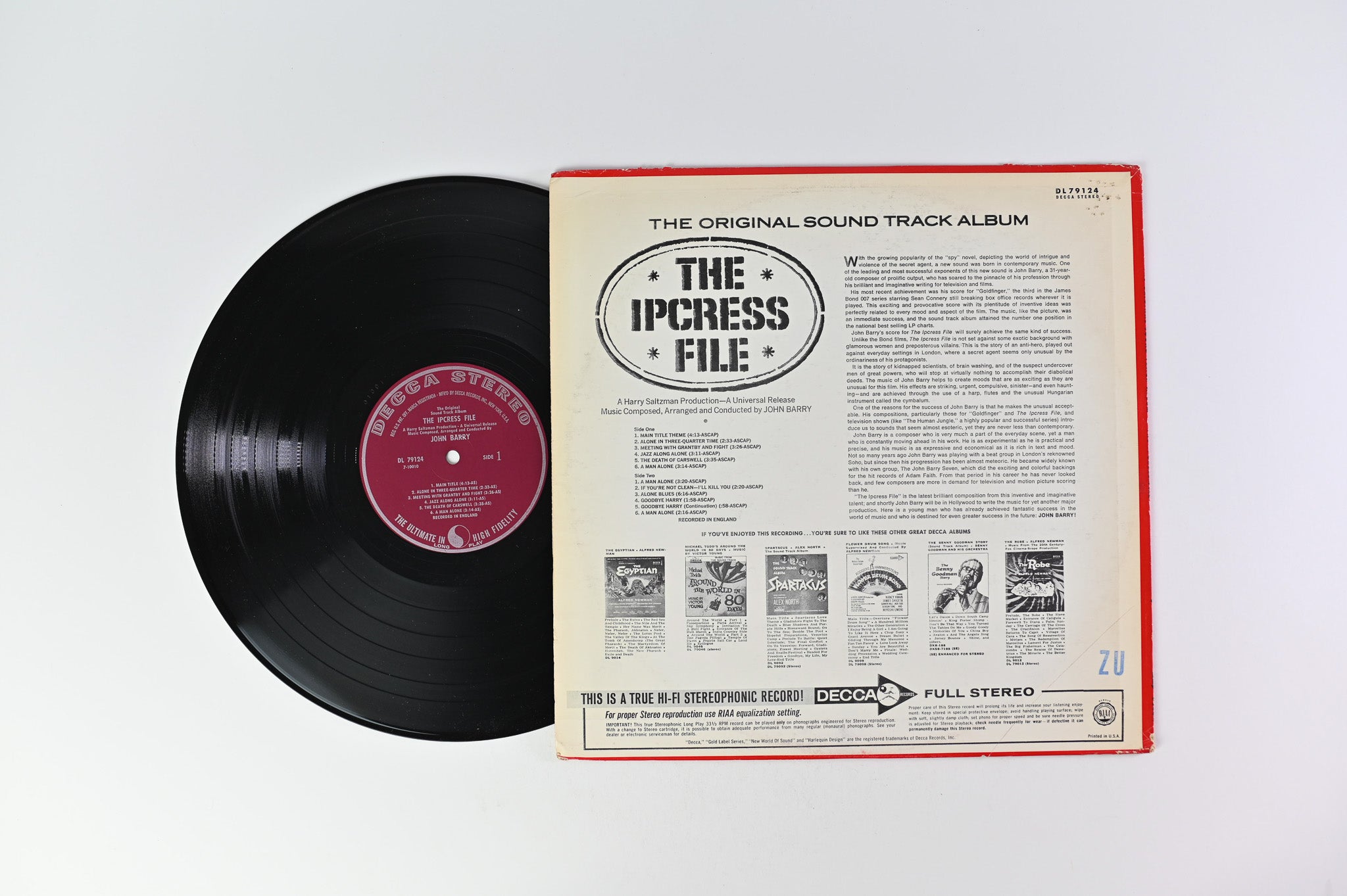 John Barry - The Ipcress File (The Original Soundtrack Album) on Decca