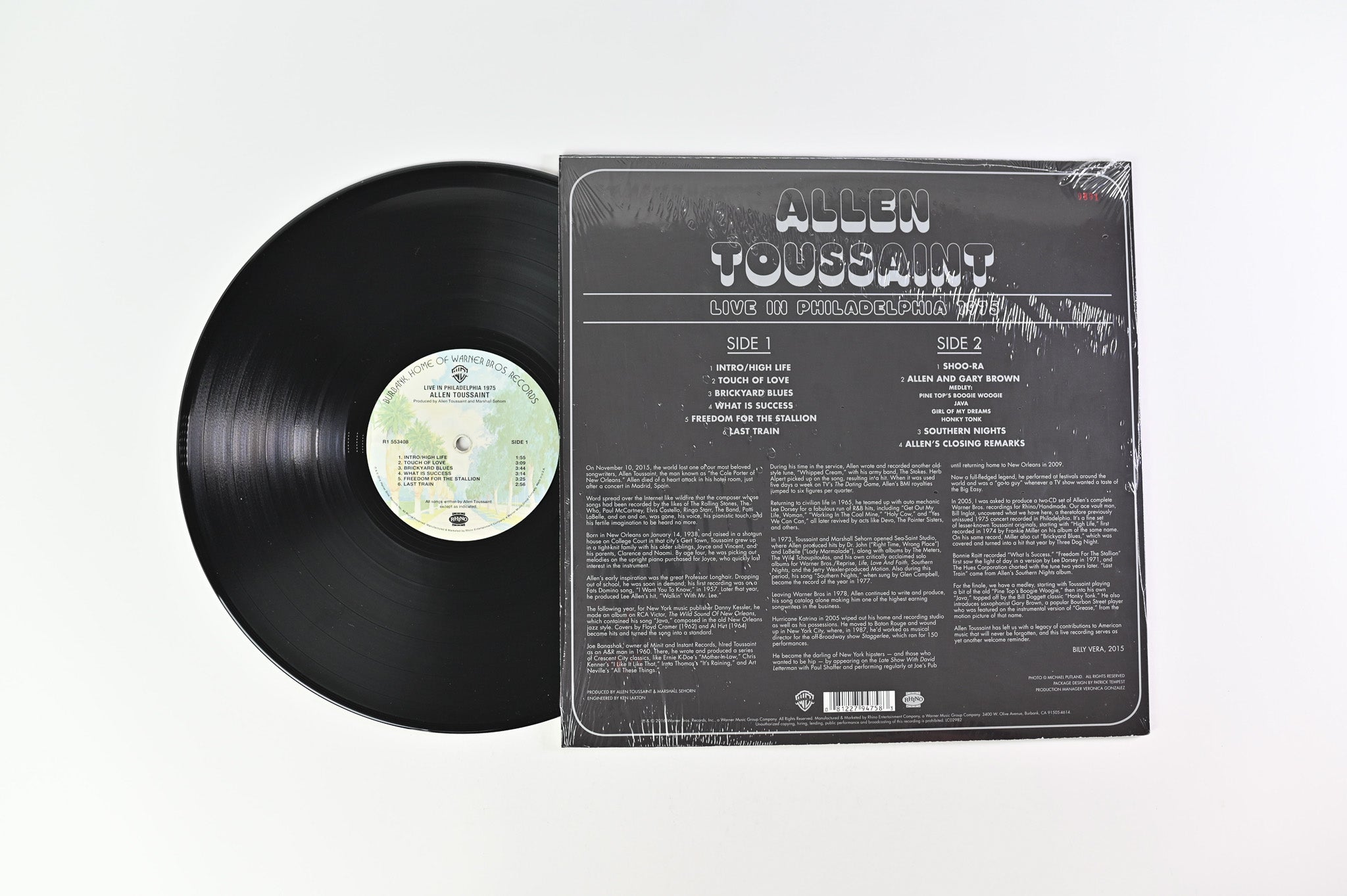 Allen Toussaint - Live In Philadelphia 1975 on Warner Rhino RSD 2016 Ltd Pressing