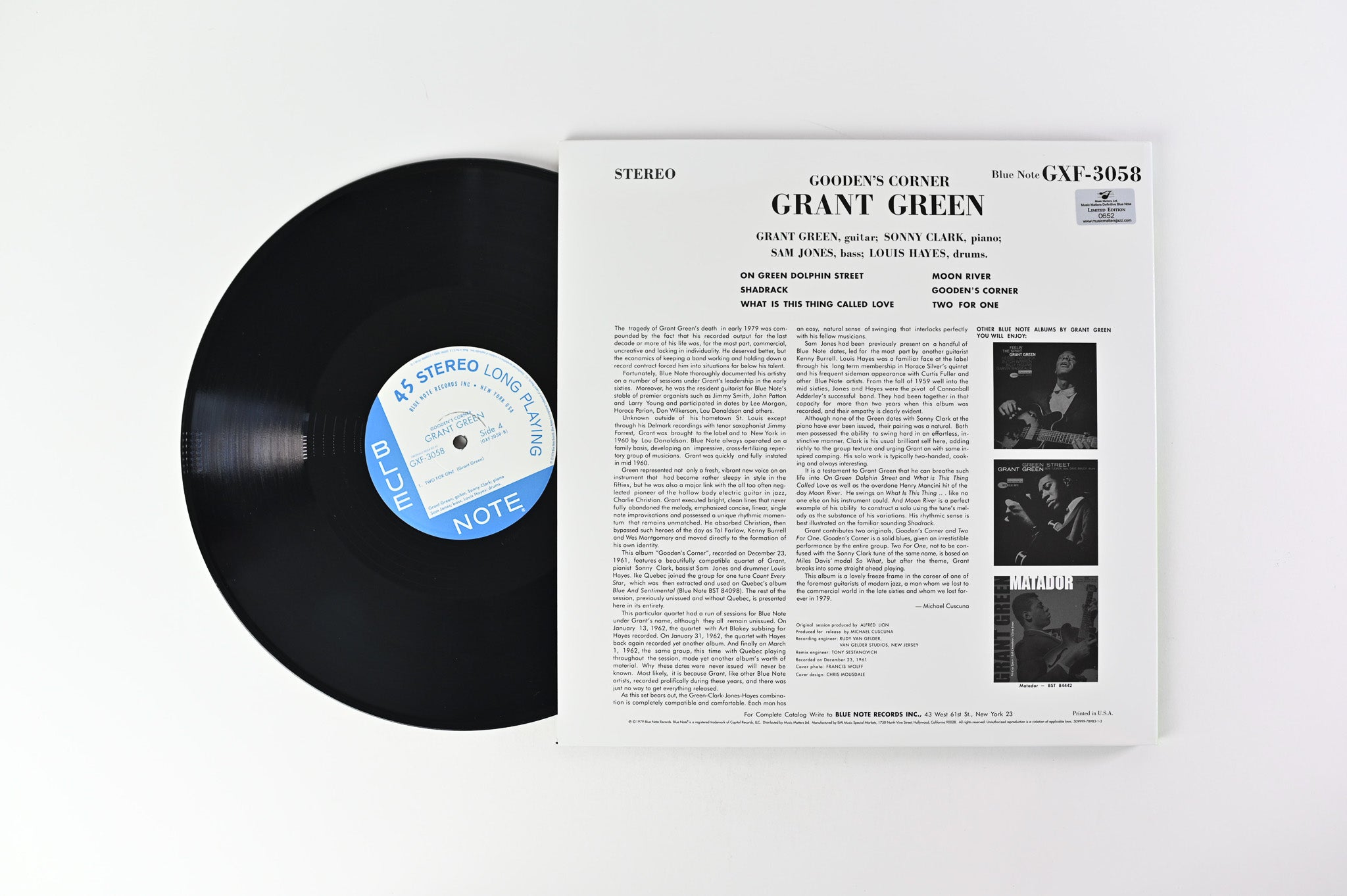 Grant Green - Gooden's Corner on Blue Note Music Matters Ltd Reissue