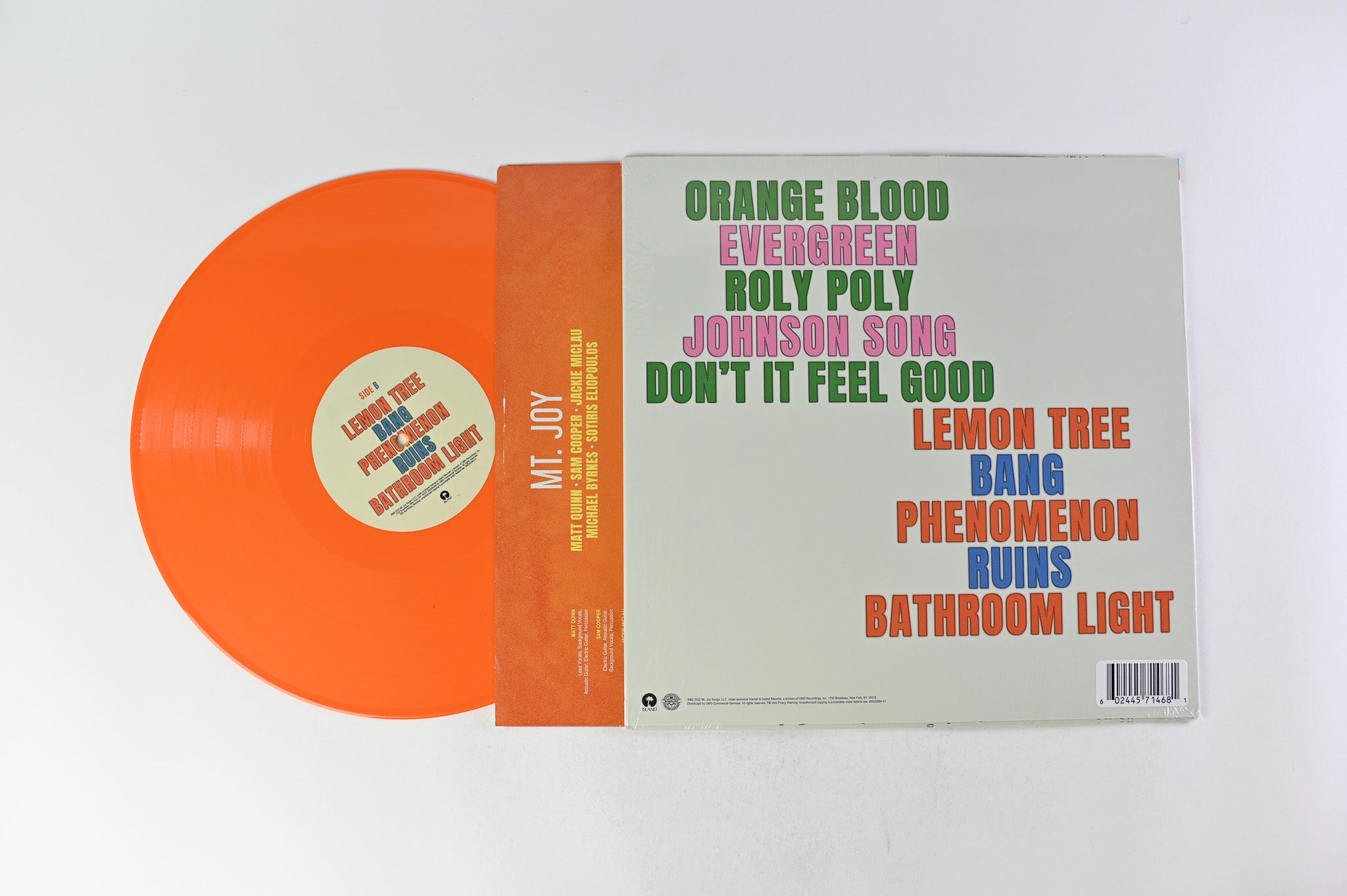 Mt. Joy - Orange Blood on Island Records - Orange Vinyl