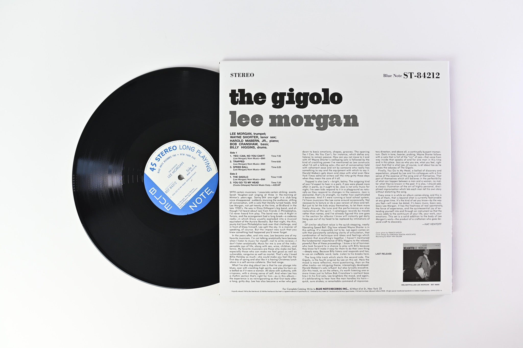 Lee Morgan - The Gigolo on Blue Note Music Matters Ltd 45 RPM Reissue