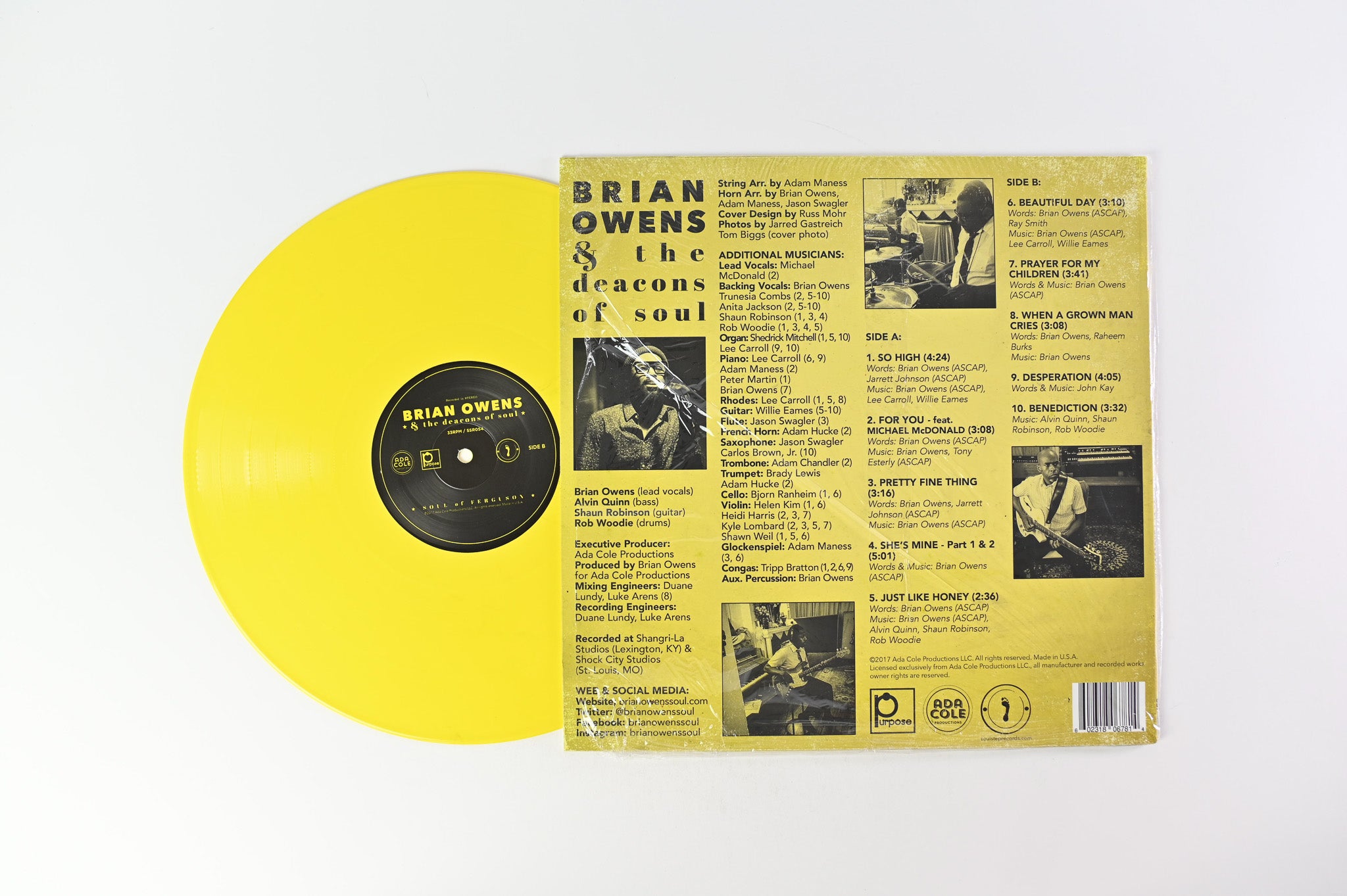 Brian Owens - Soul of Ferguson on Soul Step Ltd Yellow & Black