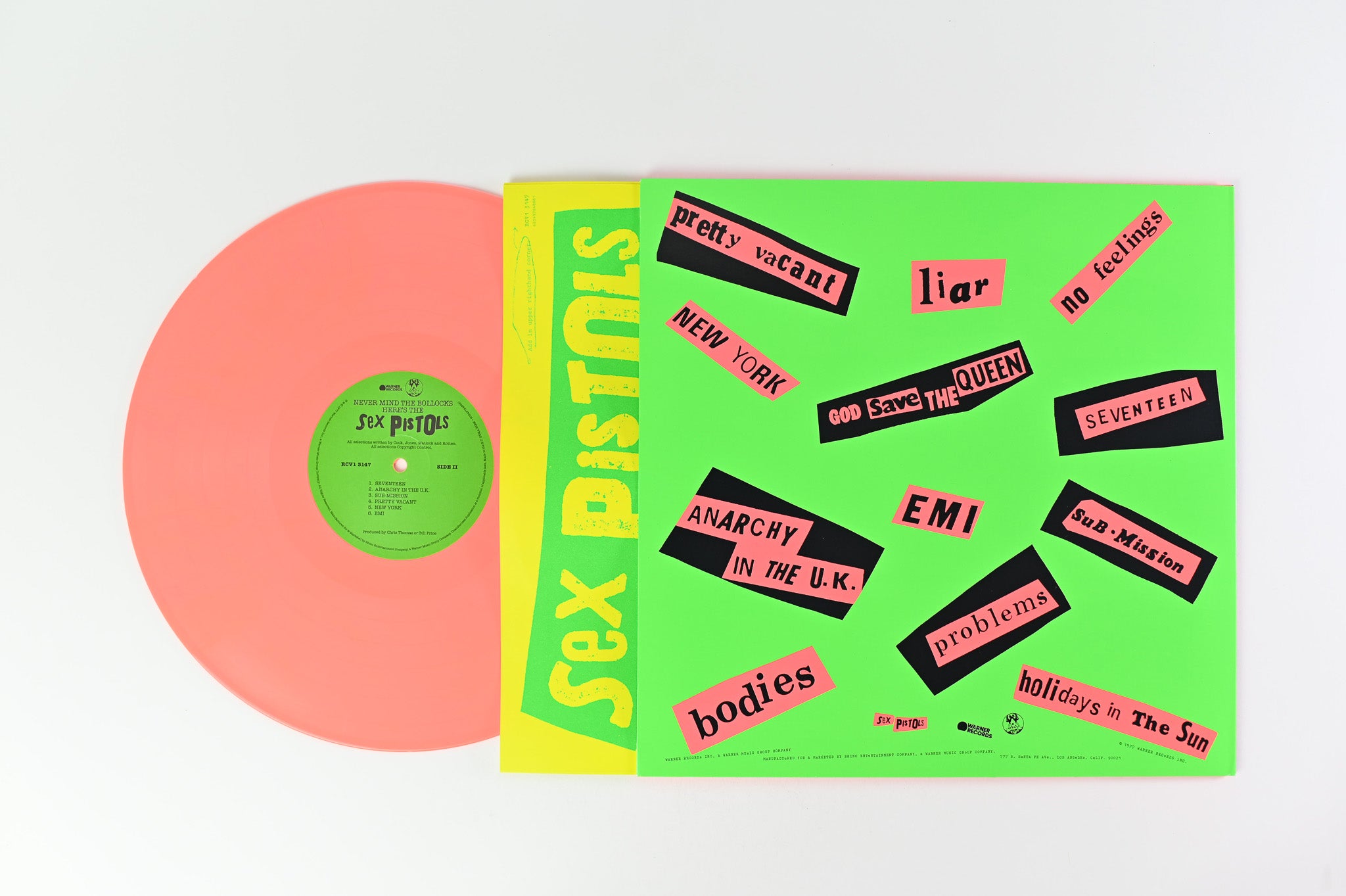 Sex Pistols - Never Mind The Bollocks Here's The Sex Pistols on Warner Rhino Ltd Pink Vinyl Reissue