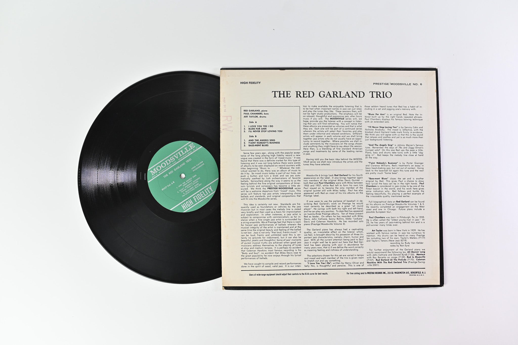 The Red Garland Trio - Moodsville Volume 6 on Moodsville
