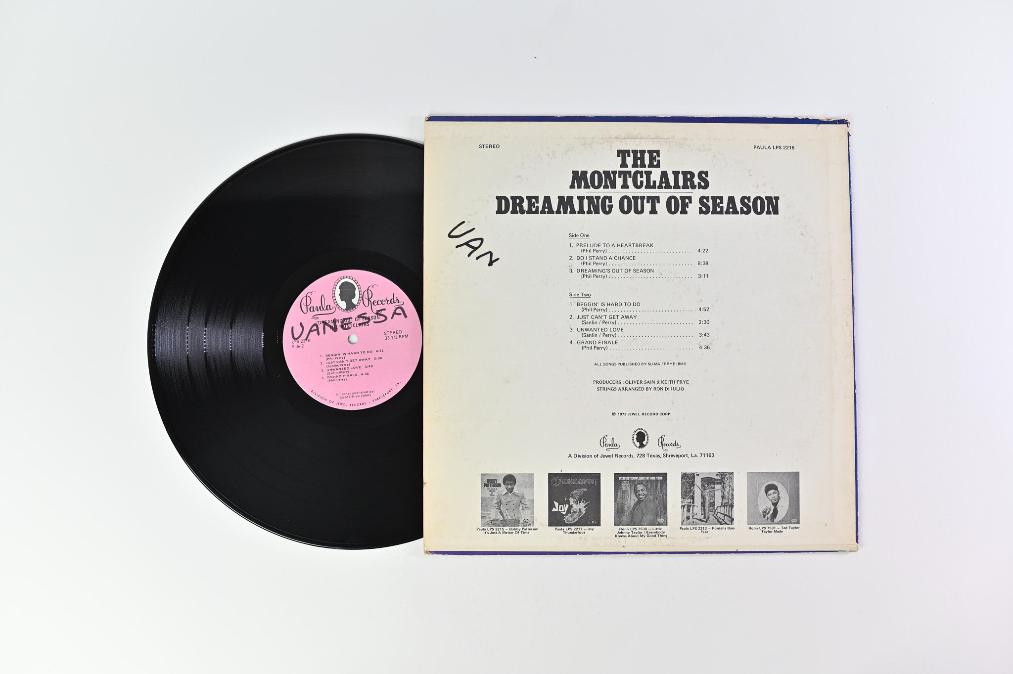 The Montclairs - Dreaming Out Of Season on Paula Records