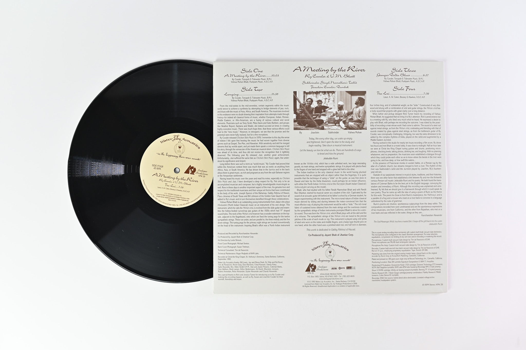 Ry Cooder & V.M. Bhatt - A Meeting By The River Analogue Productions Reissue