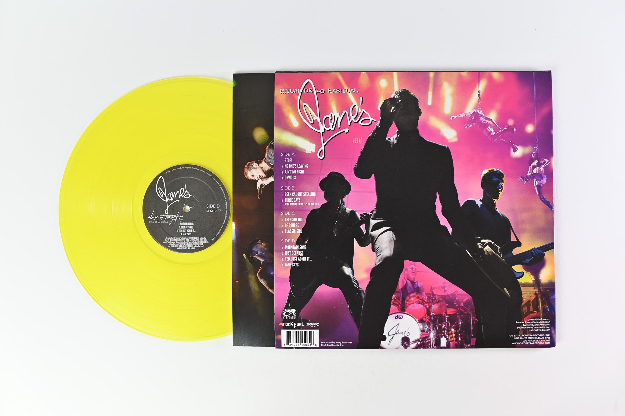 Jane's Addiction - Alive At Twenty-Five - Ritual De Lo Habitual on Cleopatra Ltd Yellow Vinyl Reissue