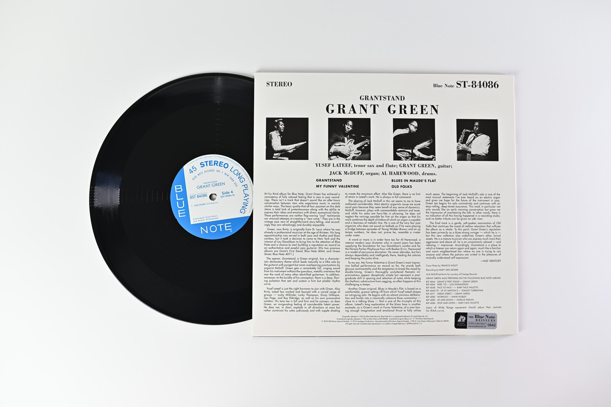 Grant Green - Grantstand on Blue Note Analogue Productions Reissue Numbered 45 RPM