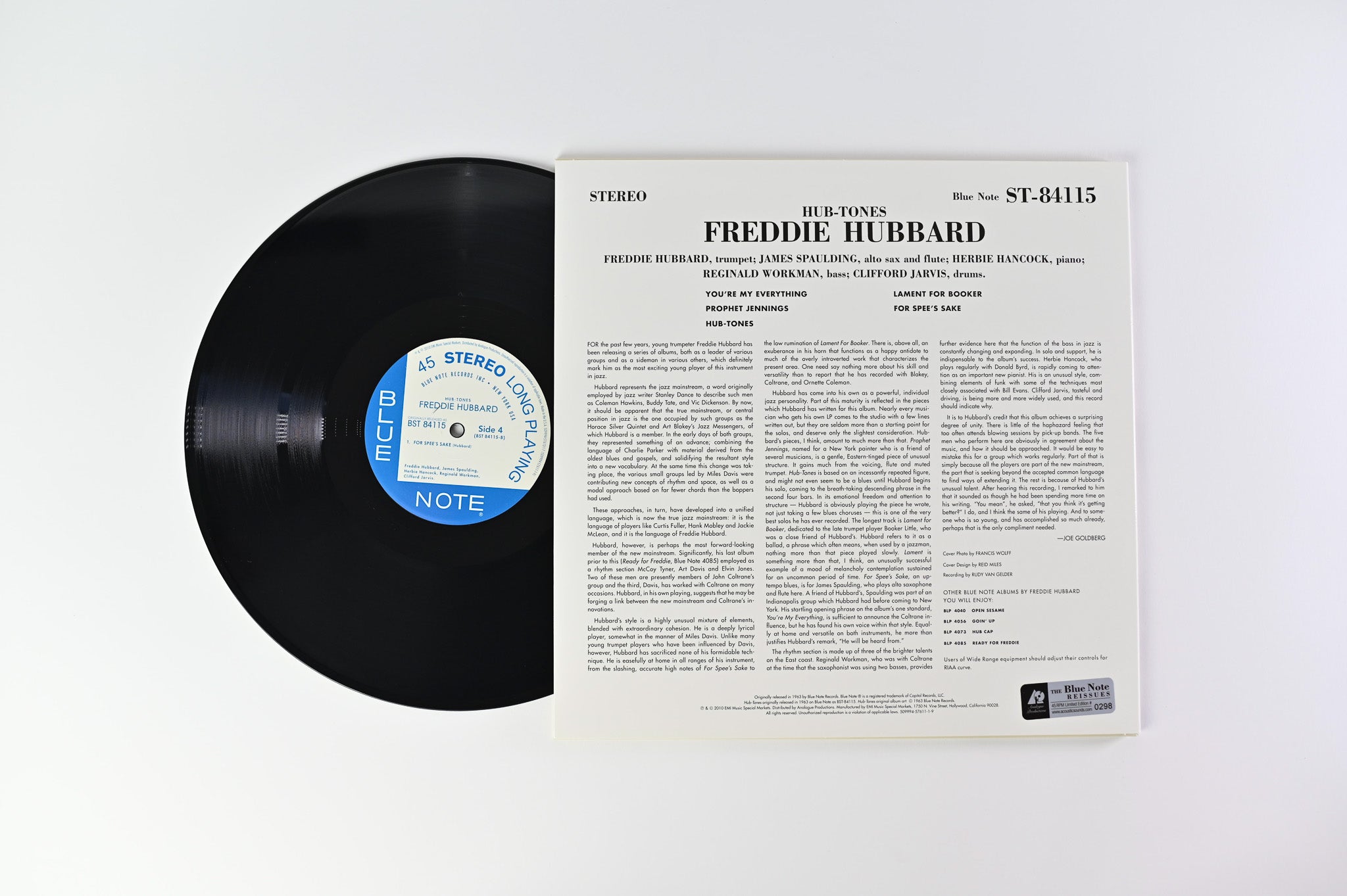 Freddie Hubbard - Hub-Tones on Blue Note Analogue Productions Reissue Numbered 45 RPM