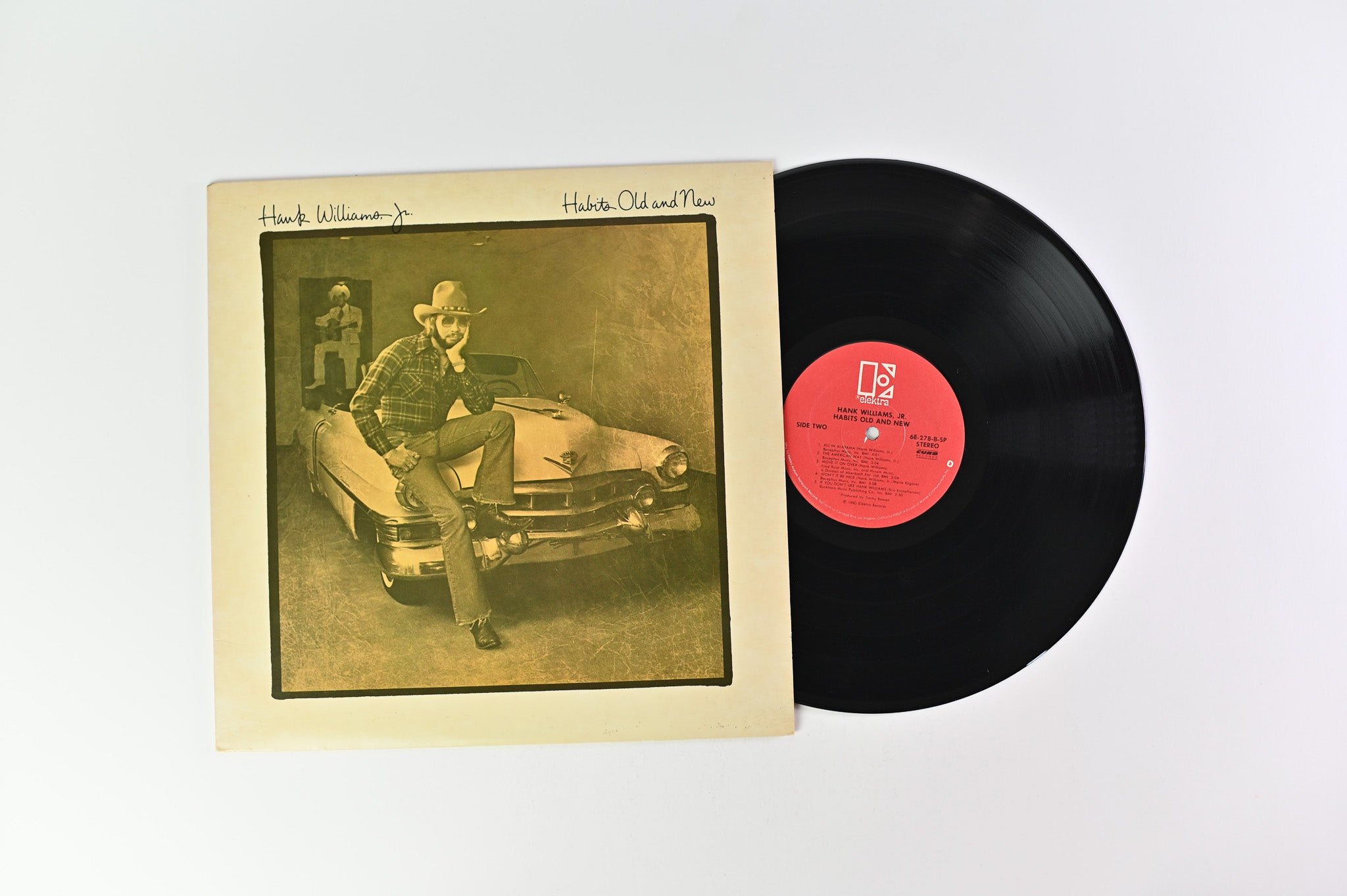 Hank Williams Jr. - Habits Old And New on Curb Records / Elektra