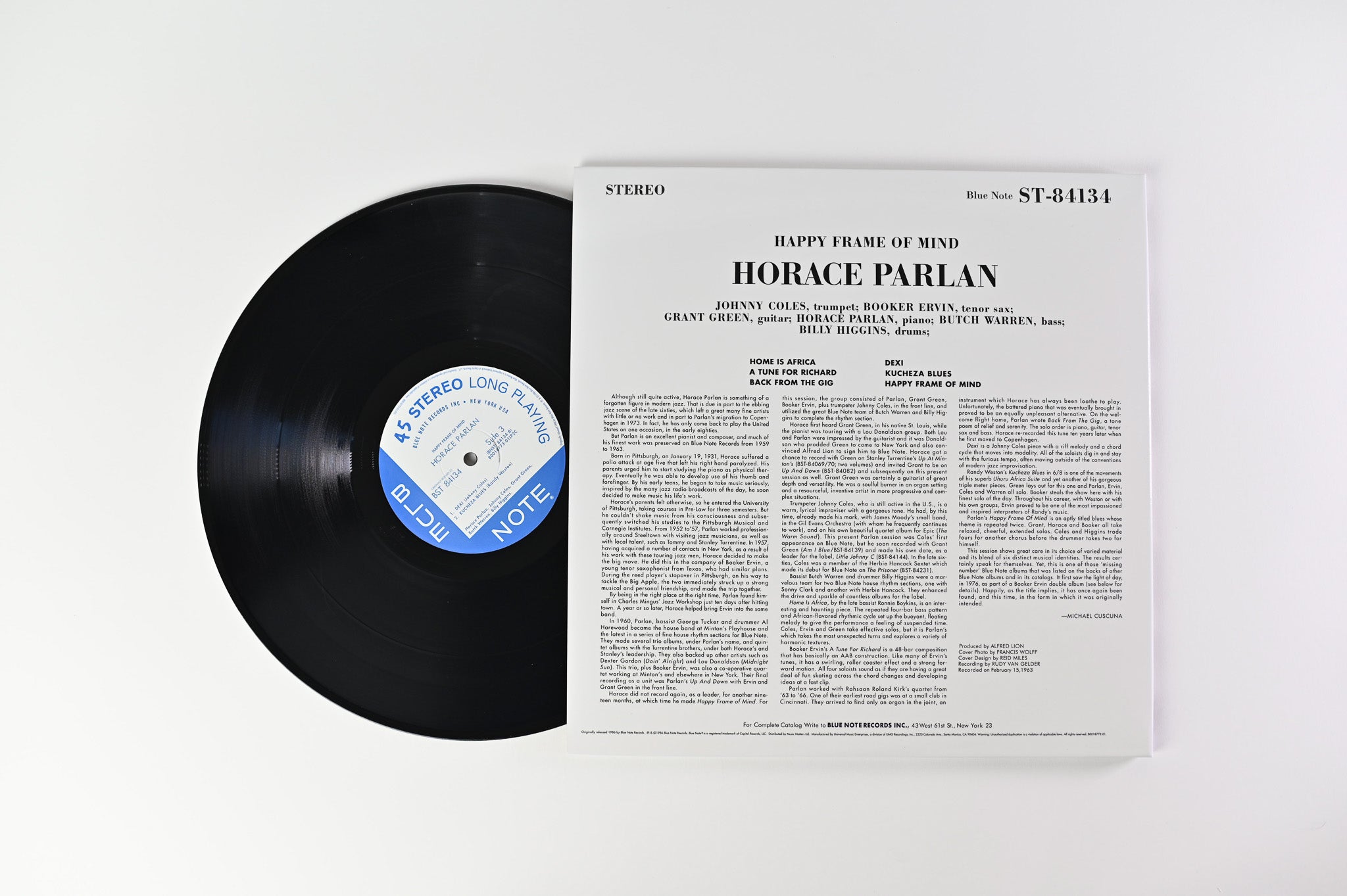 Horace Parlan - Happy Frame Of Mind on Blue Note Music Matters Ltd Reissue 45 RPM
