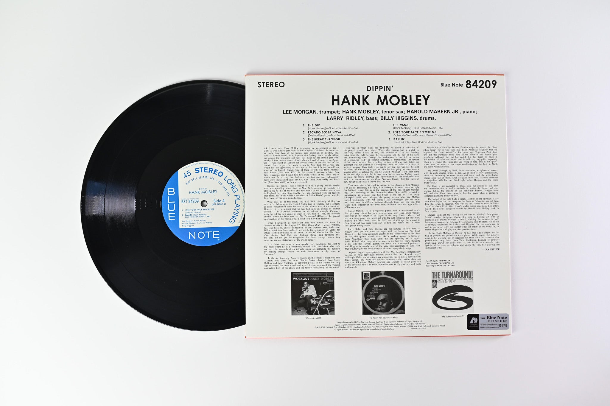 Hank Mobley - Dippin' on Blue Note Analogue Productions Reissue Numbered 45 RPM