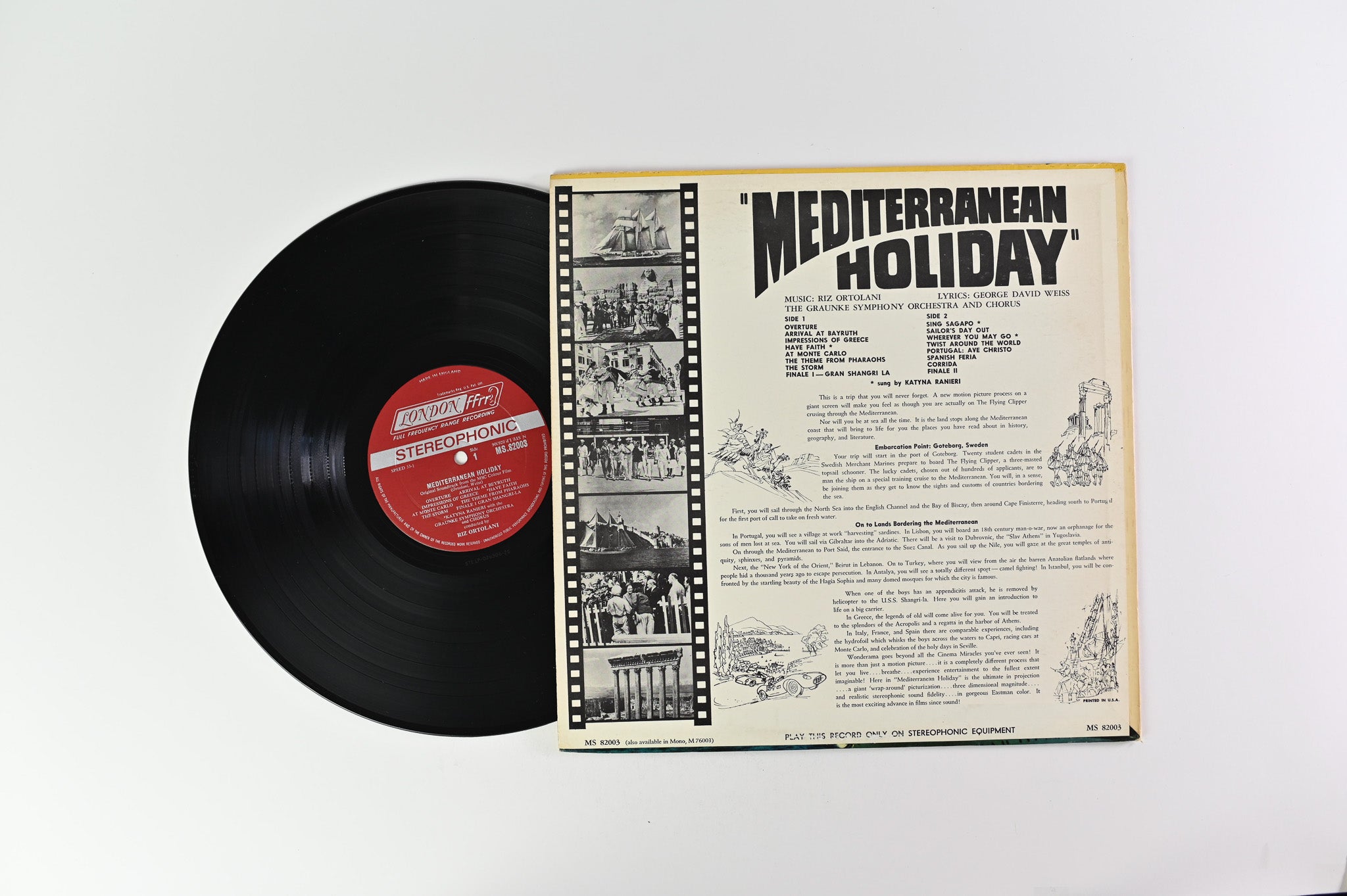 Riz Ortolani - Mediterranean Holiday (Original Soundtrack) on London Records