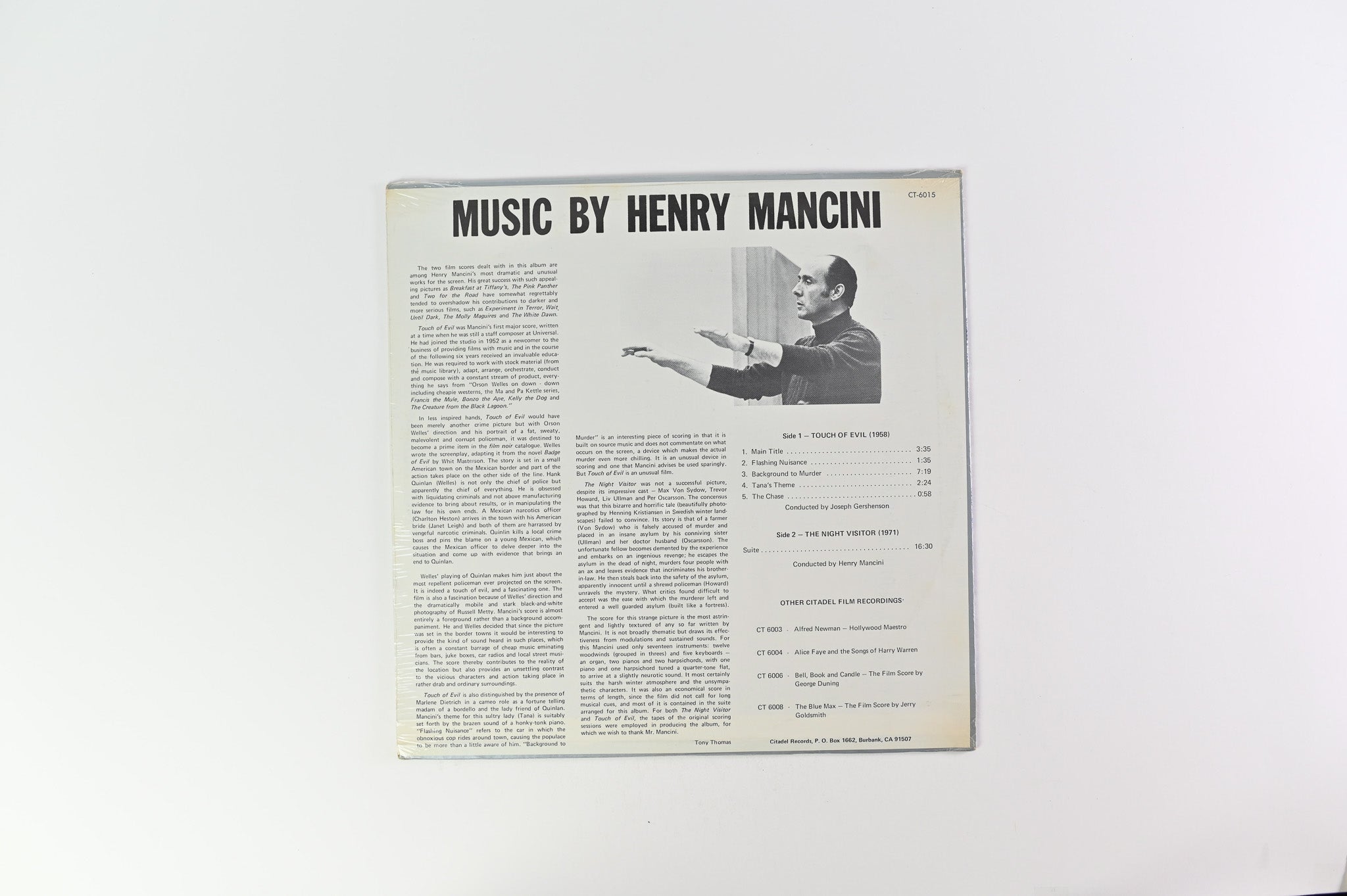 Henry Mancini - Touch Of Evil / The Night Visitor on Citadel