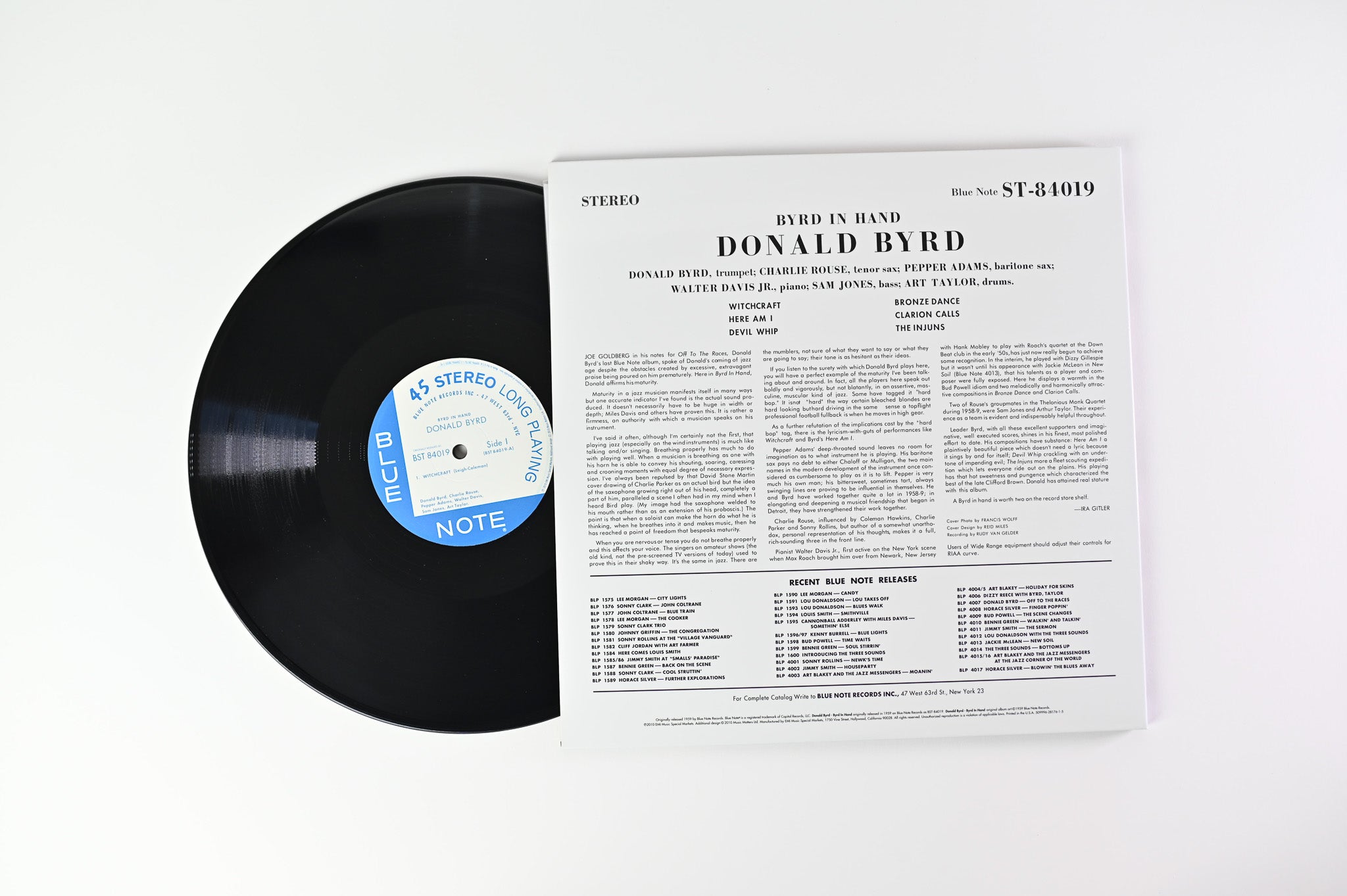 Donald Byrd - Byrd In Hand on Blue Note Music Matters Ltd Reissue 45 RPM