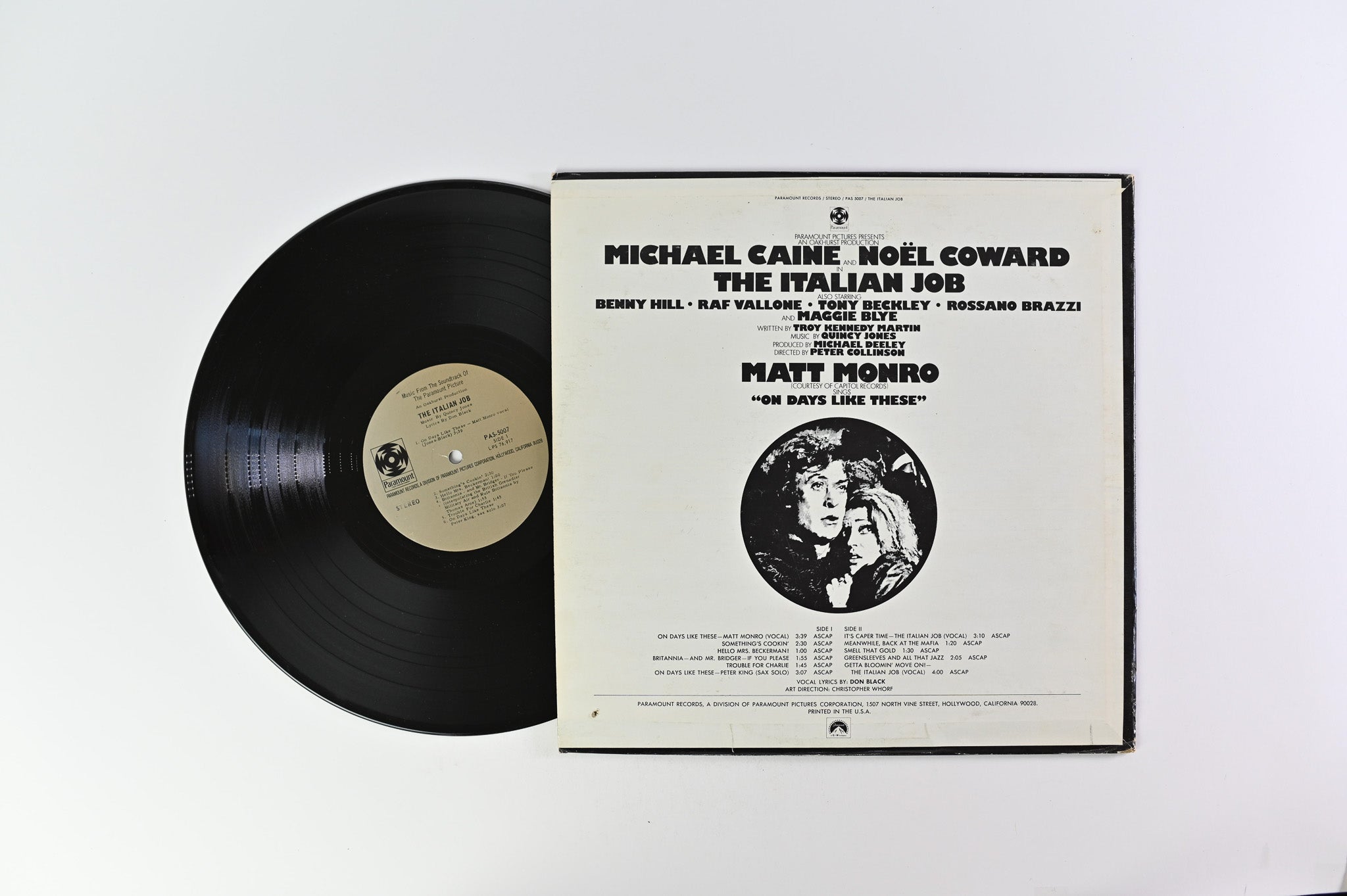Quincy Jones - The Italian Job (Music From The Original Motion Picture Soundtrack) on Paramount Records