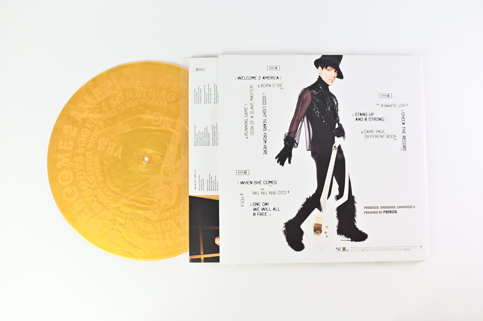 Prince - Welcome 2 America on NPG Ltd Gold Vinyl