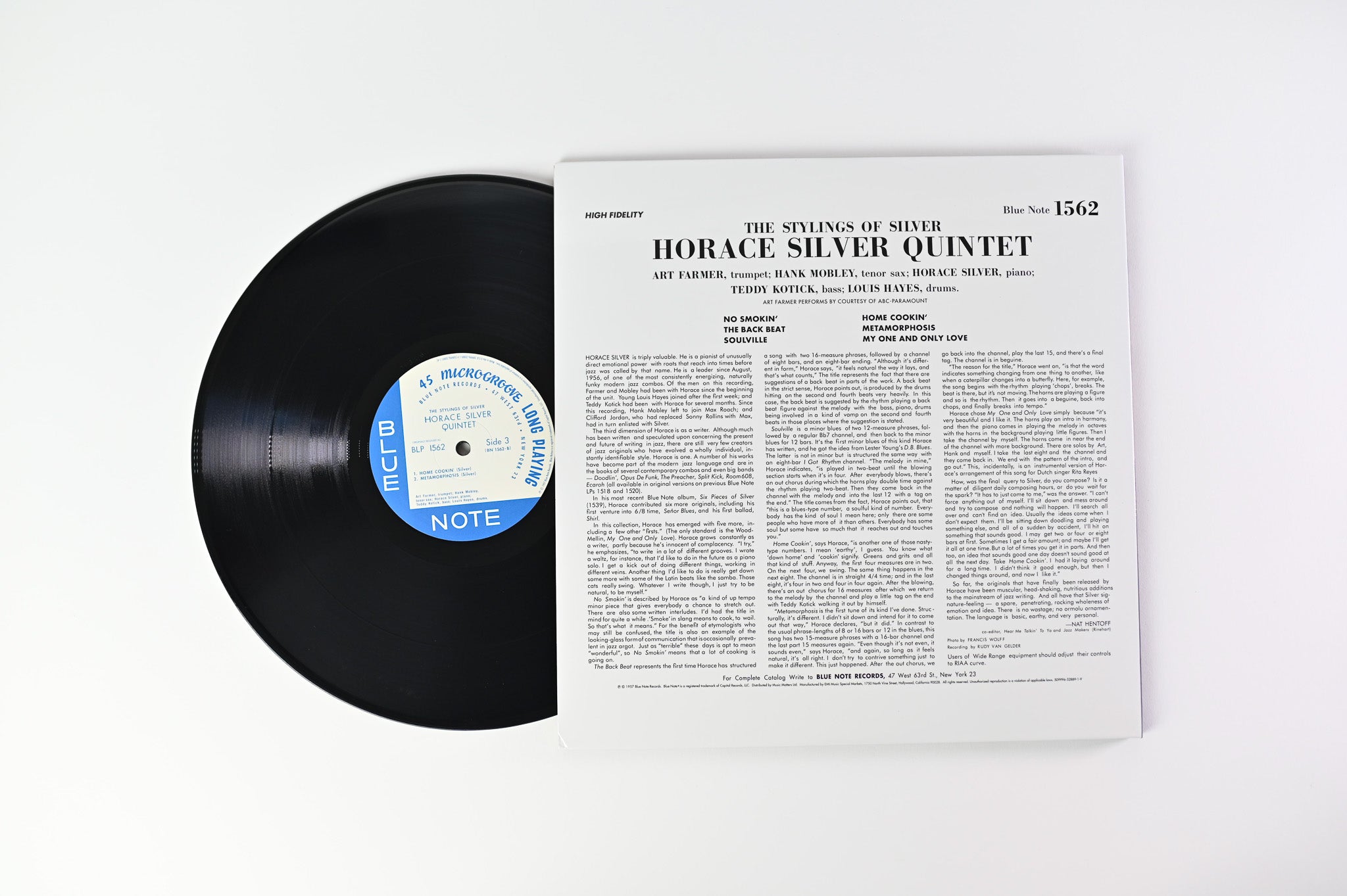 The Horace Silver Quintet - The Stylings Of Silver on Blue Note Music Matters Ltd 45 RPM Reissue
