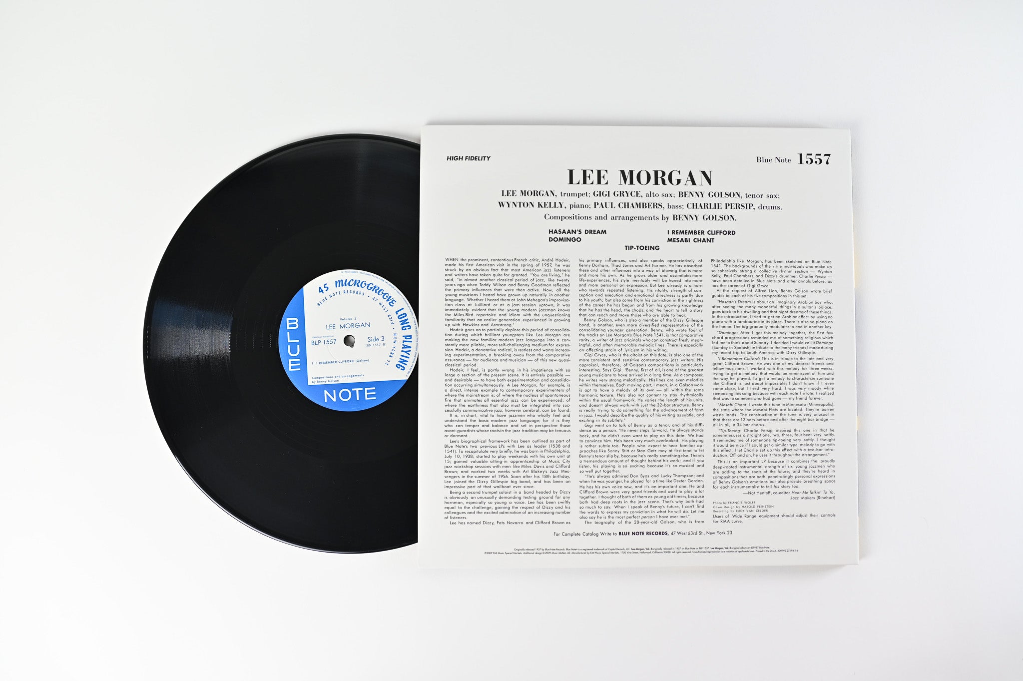 Lee Morgan - Volume 3 on Blue Note Music Matters Ltd Reissue 45 RPM