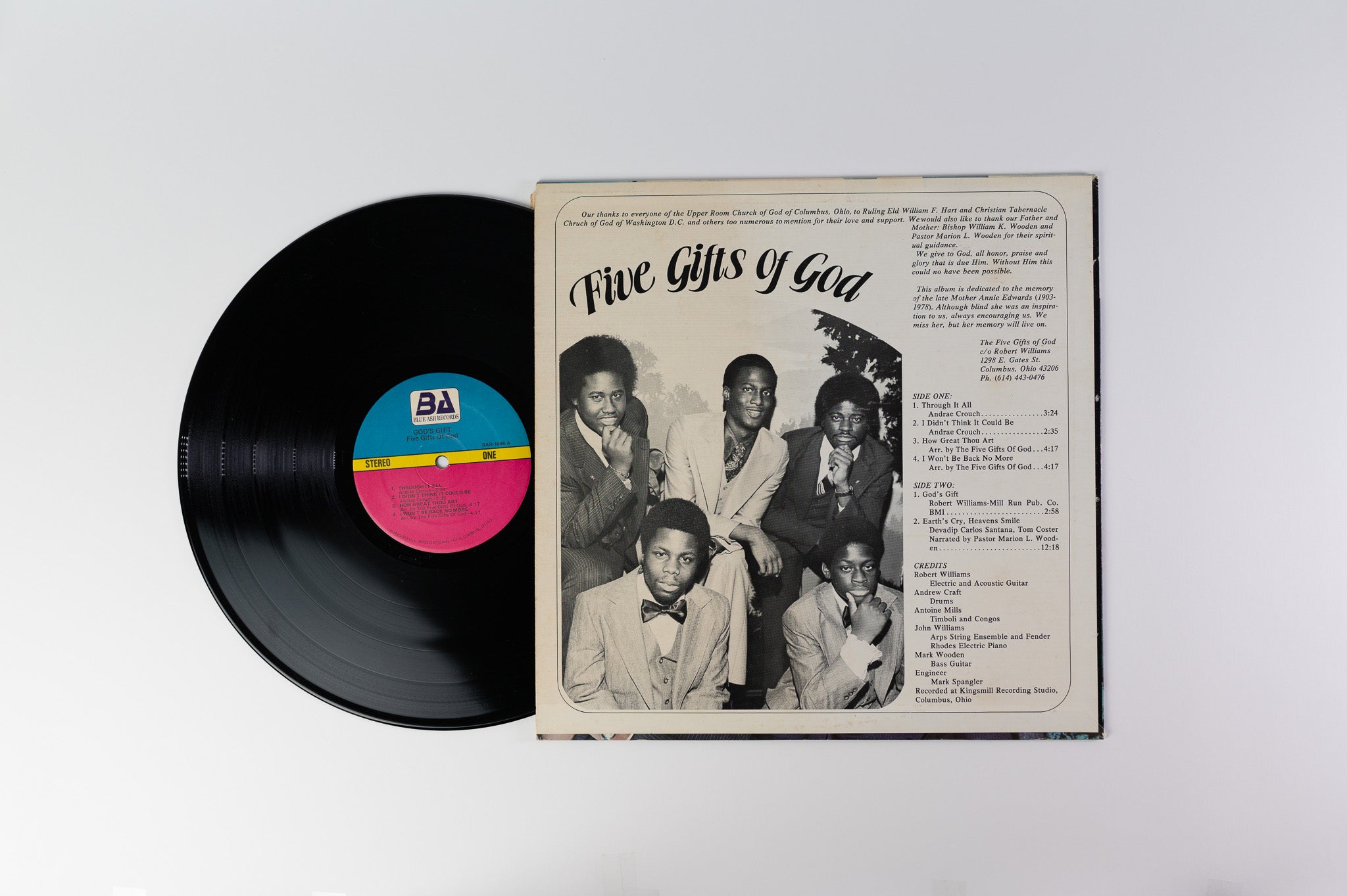 Five Gifts Of God - God's Gift on Blue Ash