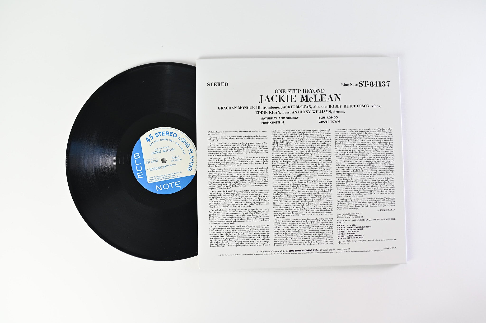 Jackie McLean - One Step Beyond on Blue Note Music Matters Ltd Reissue 45 RPM