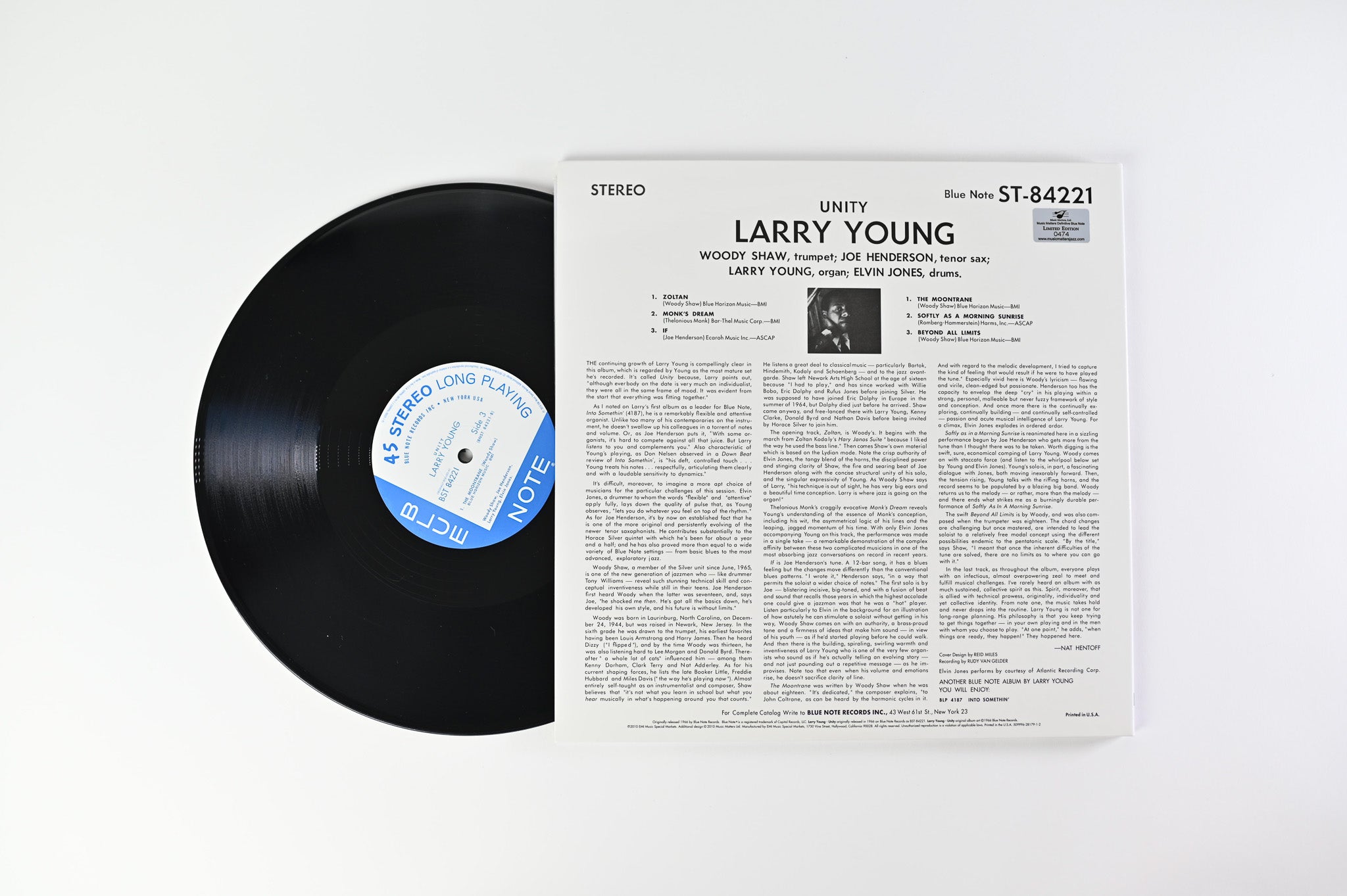 Larry Young - Unity on Blue Note Music Matters Ltd Numbered Reissue 45 RPM