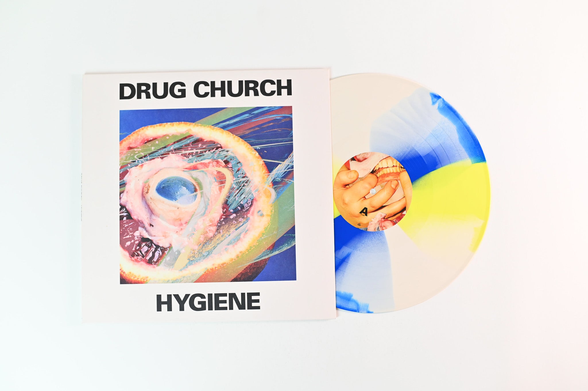 Drug Church - Hygiene on Pure Noise Records Ltd. Bone, Yellow & Blue Twist Vinyl
