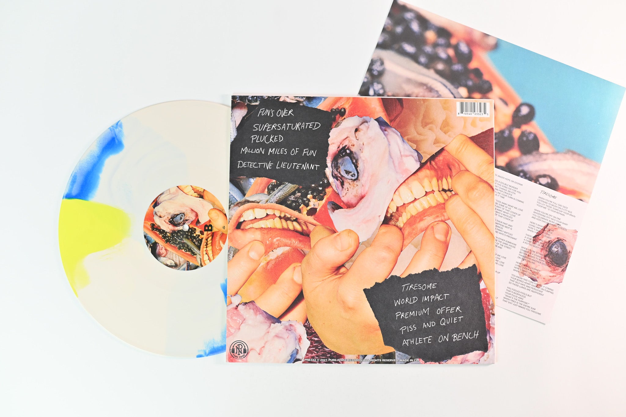 Drug Church - Hygiene on Pure Noise Records Ltd. Bone, Yellow & Blue Twist Vinyl