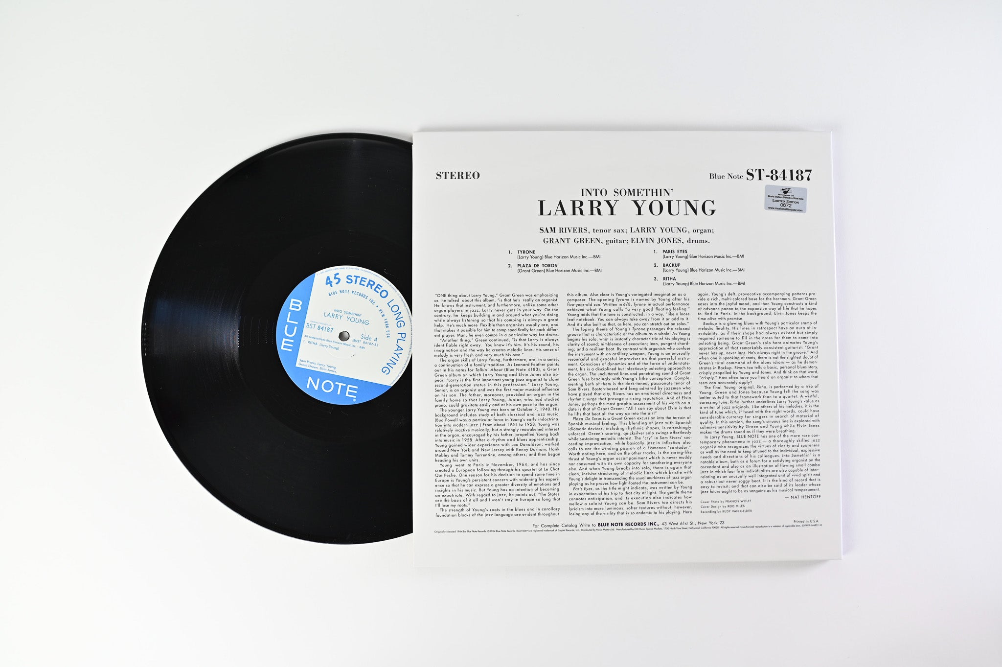 Larry Young - Into Somethin' on Blue Note Music Matters Ltd Numbered Reissue 45 RPM