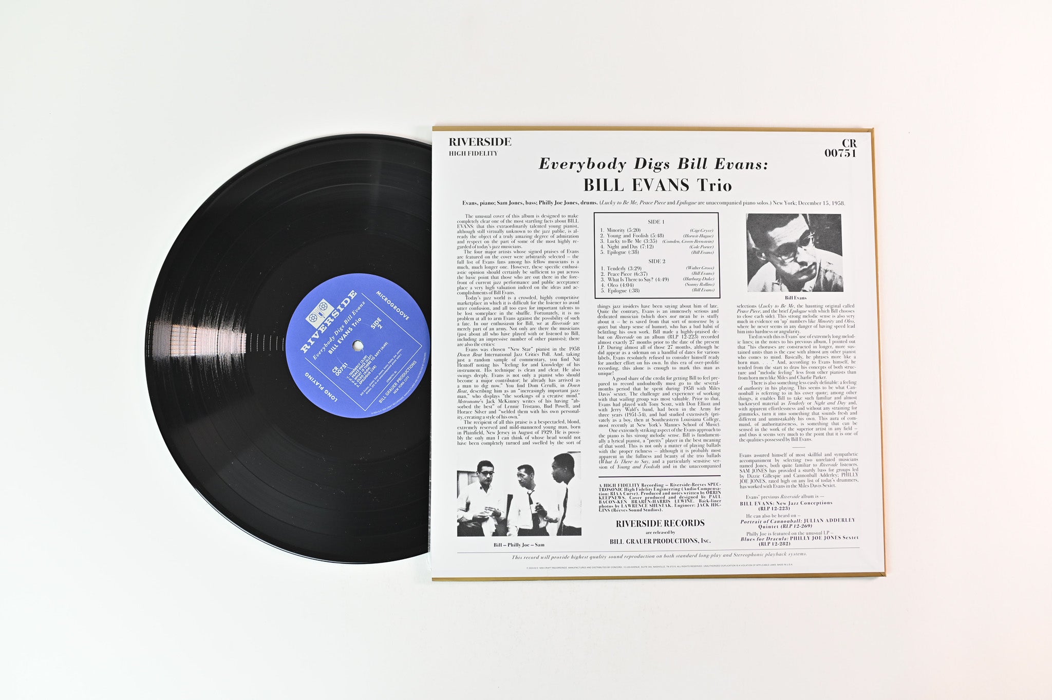 The Bill Evans Trio - Everybody Digs Bill Evans on Riverside/Craft Recordings RSD Reissue