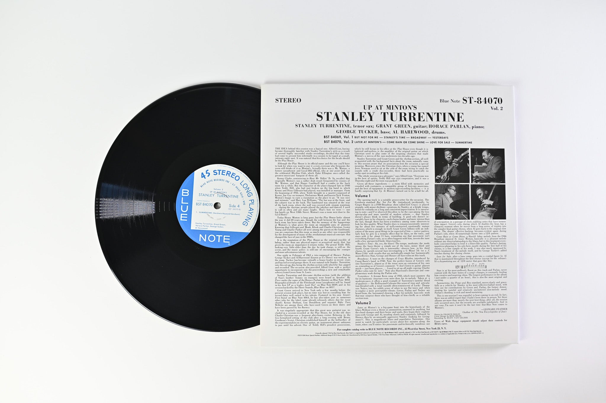 Stanley Turrentine - Up At Minton's Vol. 2 on Blue Note Music Matters Ltd Reissue 45 RPM