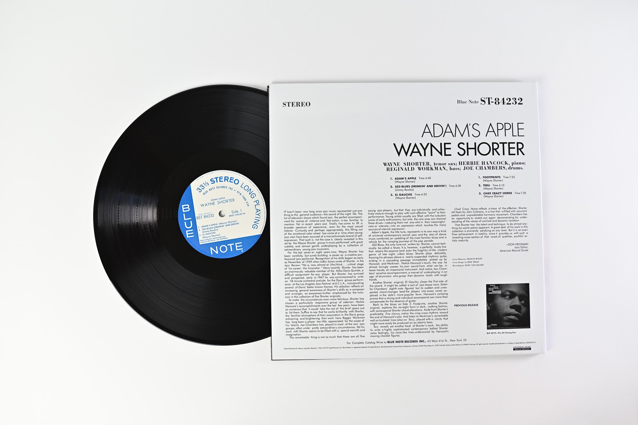Wayne Shorter - Adam's Apple on Blue Note Music Matters Ltd Reissue on SRX Vinyl