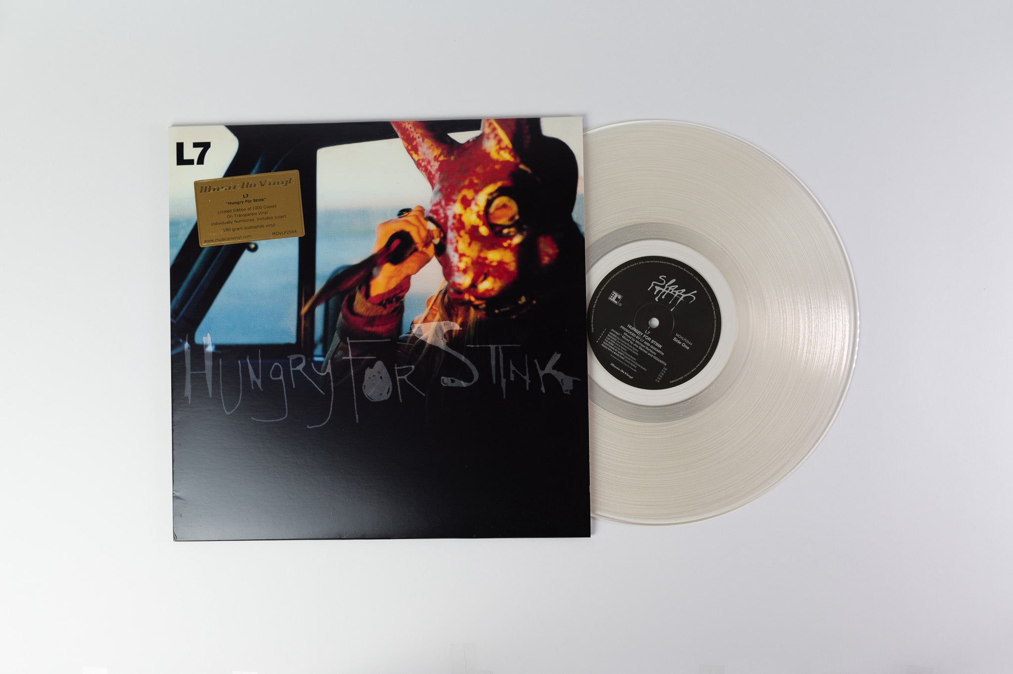 L7 - Hungry For Stink on Music on Vinyl Ltd Numbered Transparent Vinyl Reissue