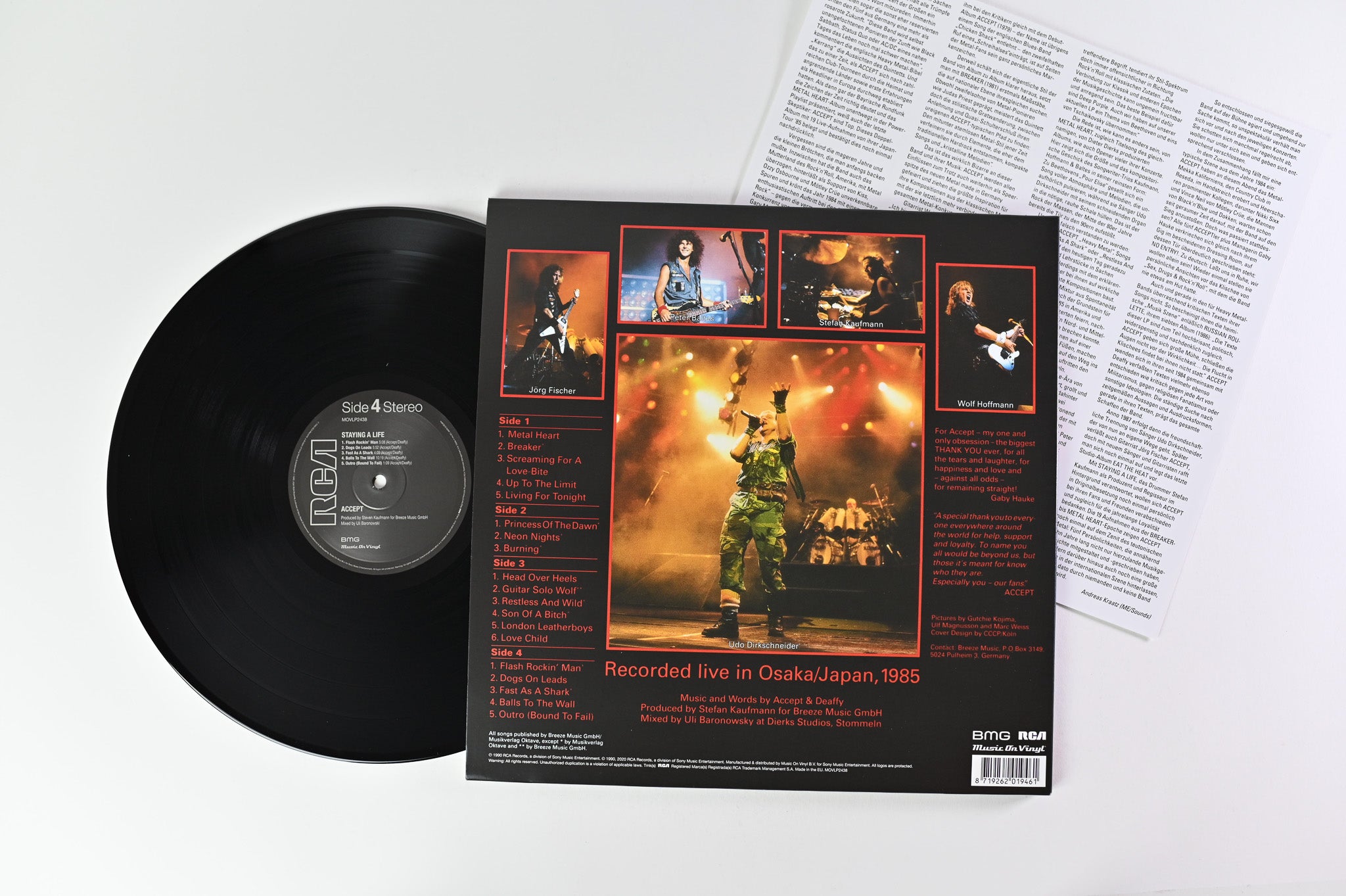 Accept - Staying A Life on RCA Music on Vinyl Reissue