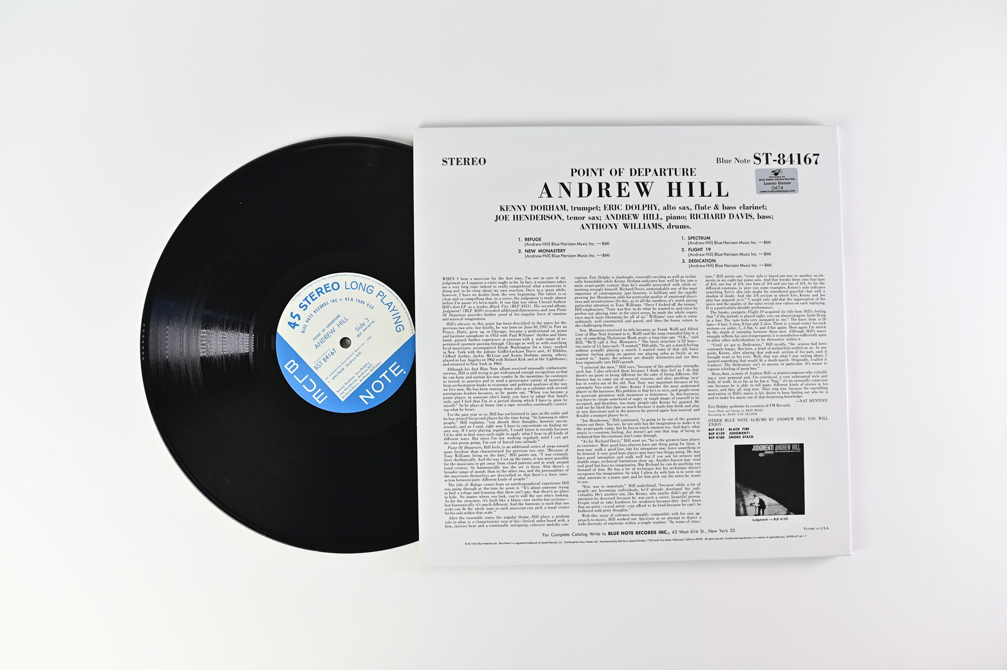 Andrew Hill - Point Of Departure on Blue Note Music Matters Ltd 45 RPM Numbered Reissue