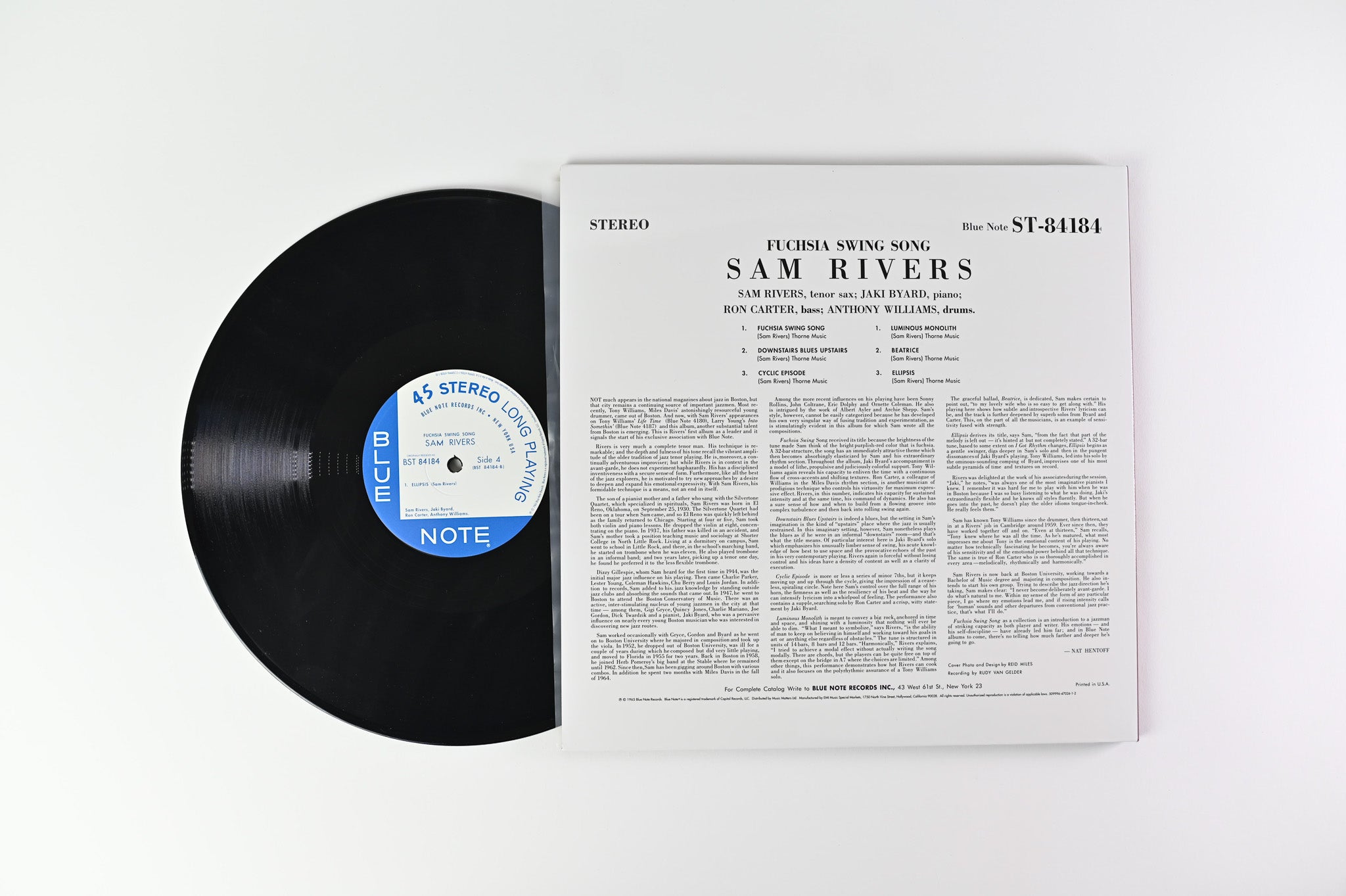 Sam Rivers - Fuchsia Swing Song on Blue Note Music Matters Ltd 45 RPM Reissue