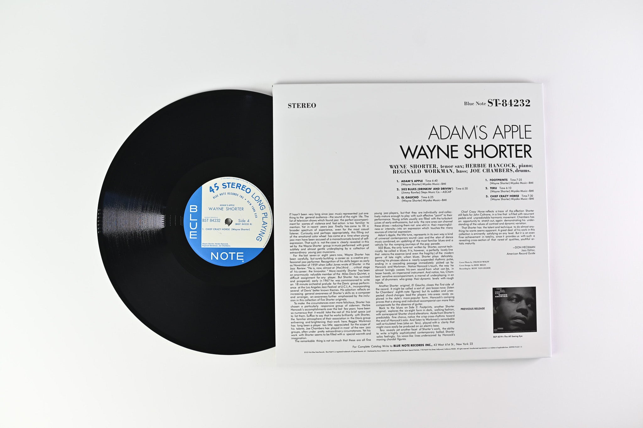 LP Wayne Shorter Adams Apple BNJ71093PROMO BLUE NOTE プロモ /00260 Wayne Shorter: Adam's Apple (1966) Blue Note Classic Vinyl (2022