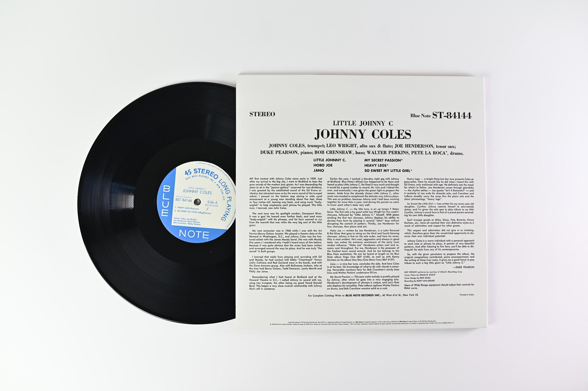 Johnny Coles - Little Johnny C on Blue Note Music Matters Ltd 45 RPM Reissue