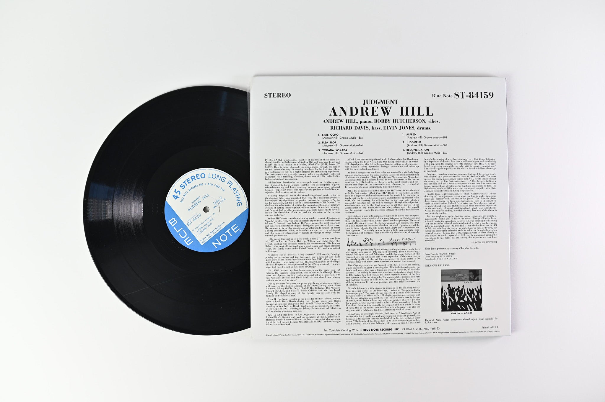 Andrew Hill - Judgment! on Blue Note Music Matters Ltd 45 RPM Reissue
