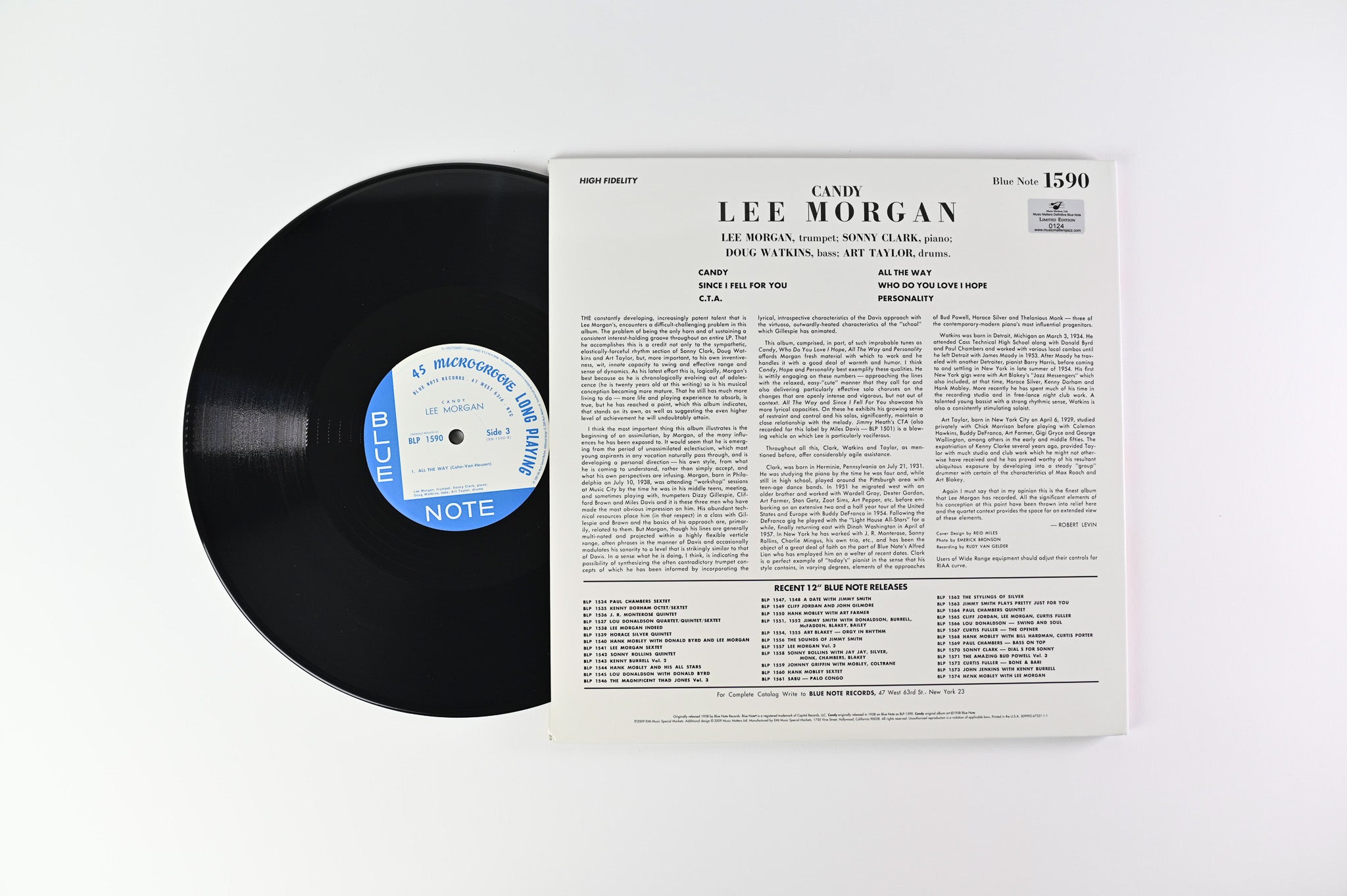 Lee Morgan - Candy on Blue Note Music Matters Ltd 45 RPM Reissue