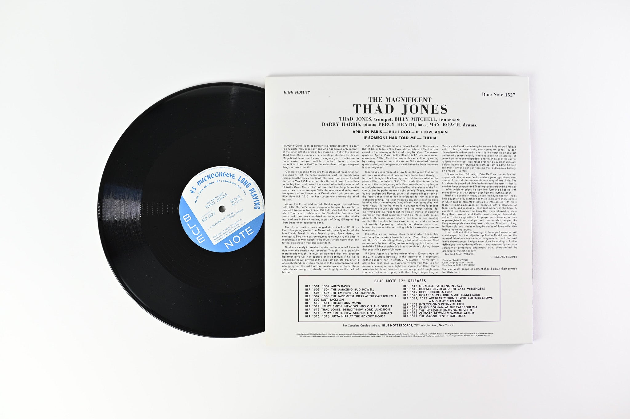 Thad Jones - The Magnificent Thad Jones on Blue Note Music Matters Ltd Reissue 45 RPM