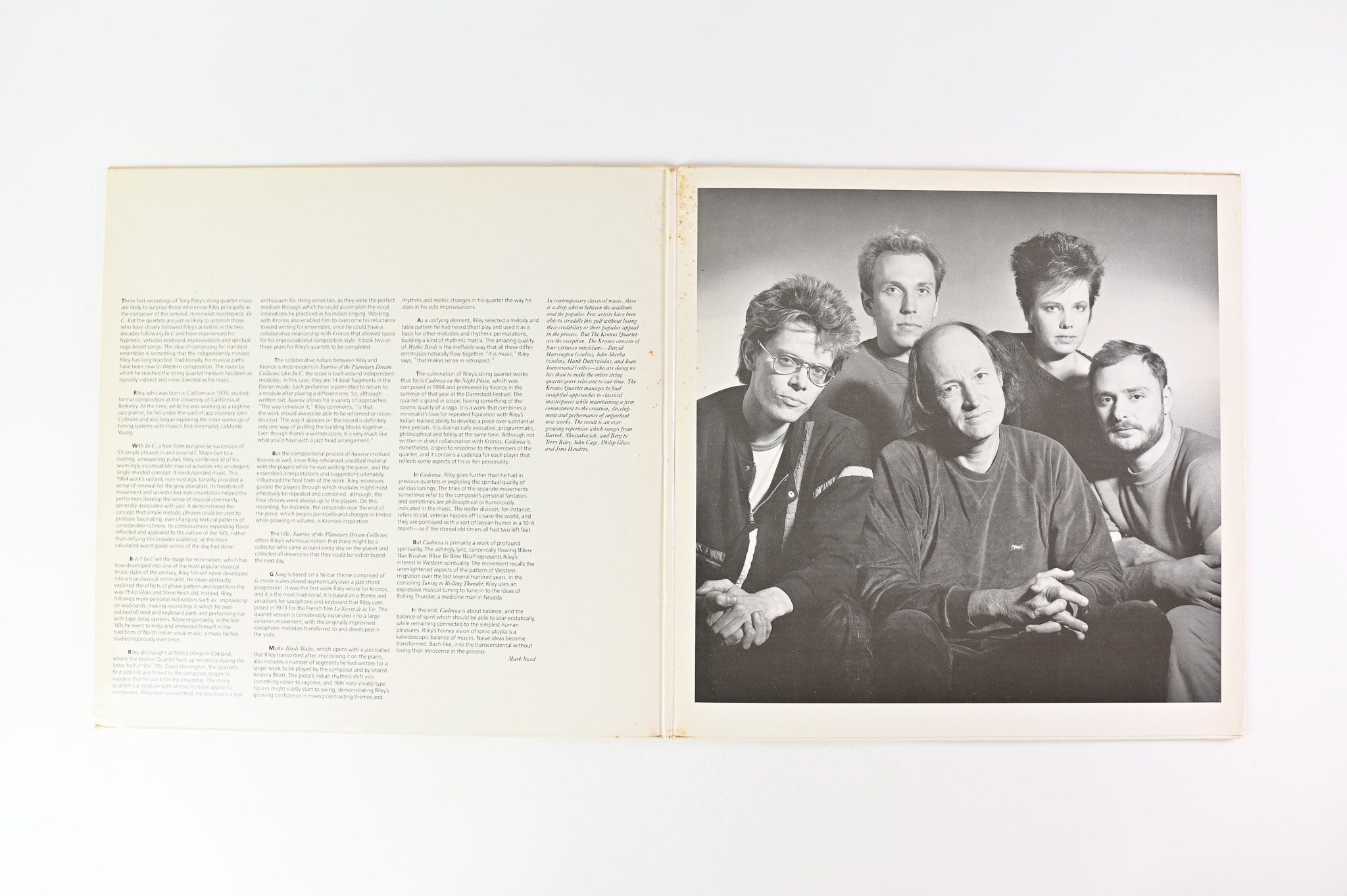 Terry Riley - Cadenza On The Night Plain And Other String Quartets on Gramavision