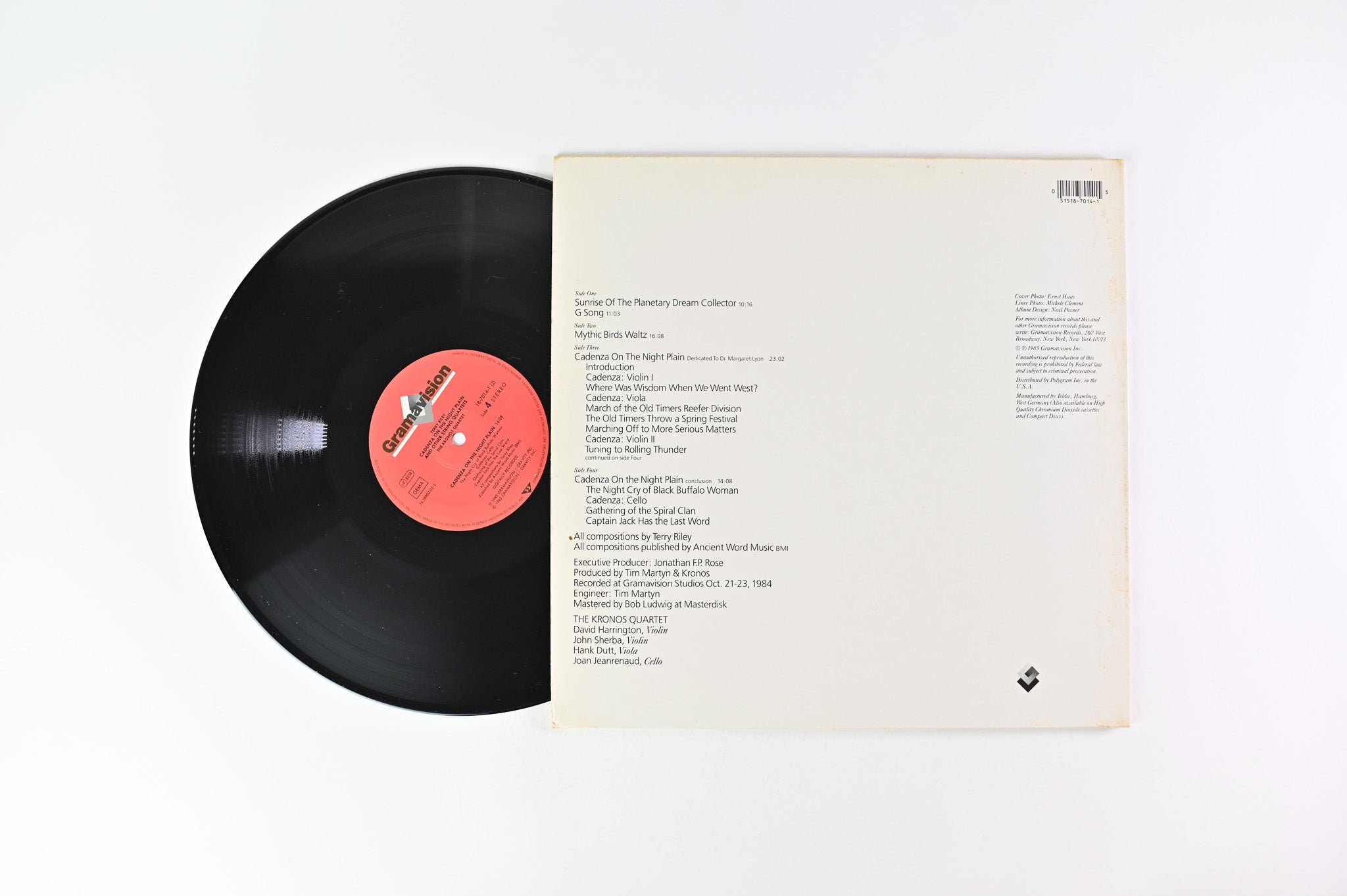 Terry Riley - Cadenza On The Night Plain And Other String Quartets on Gramavision