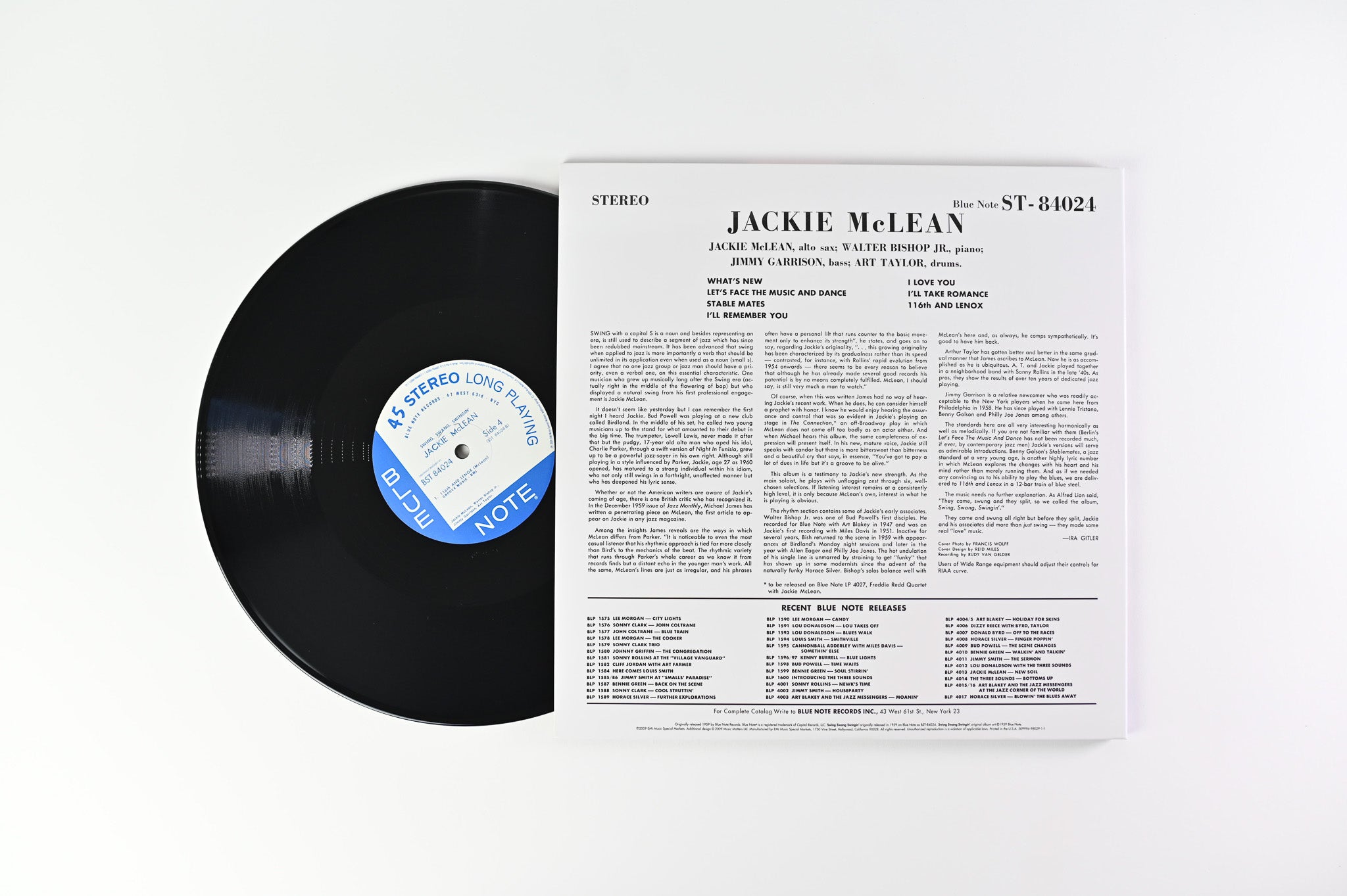 Jackie McLean - Swing, Swang, Swingin' on Blue Note Music Matters Ltd Reissue 45 RPM