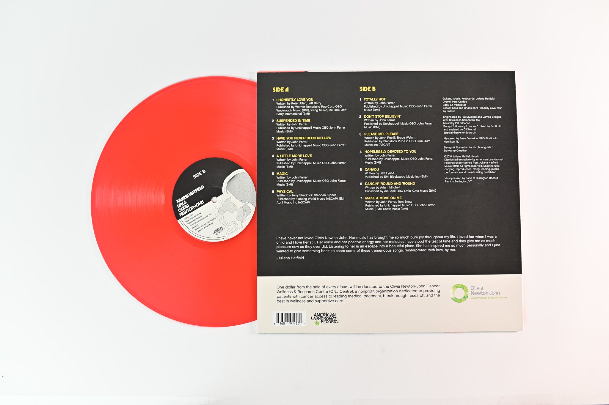 Juliana Hatfield - Juliana Hatfield Sings Olivia Newton-John on American Laundromat Ltd Red