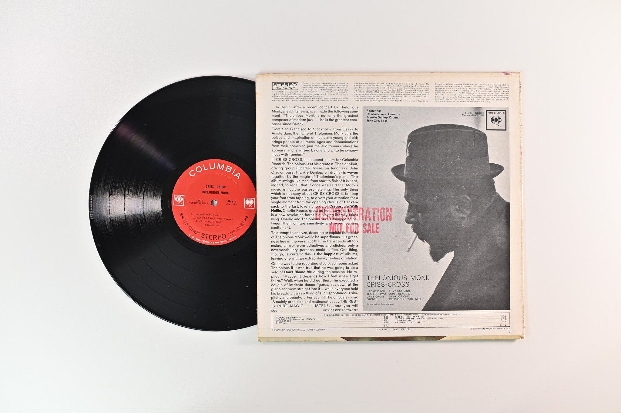 Thelonious Monk - Criss-Cross on Columbia Stereo
