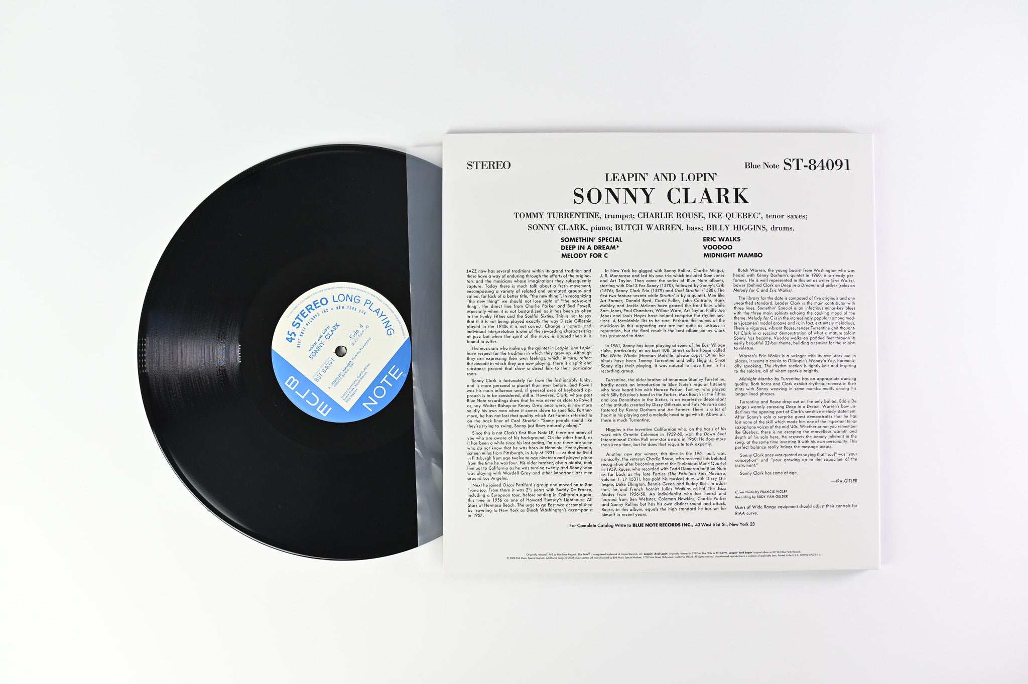 Sonny Clark - Leapin' And Lopin' on Blue Note Music Matters Ltd Reissue 45 RPM